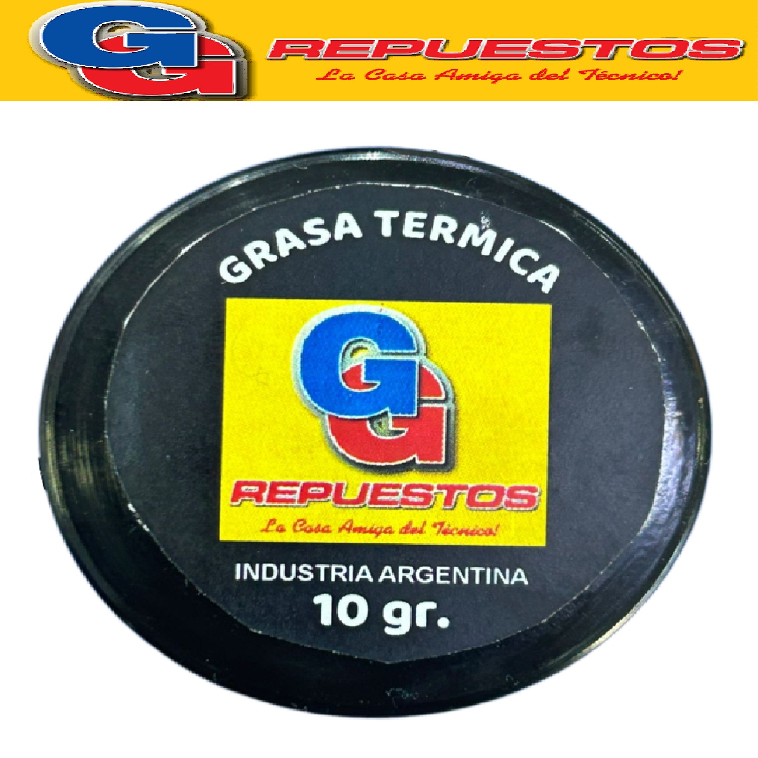 GRASA TERMIGA SILICONADA 10GR GG REPUESTOS PASTA TERMICA, GR ASA SILICONADA DISIPADORA DE TEMPERATURA