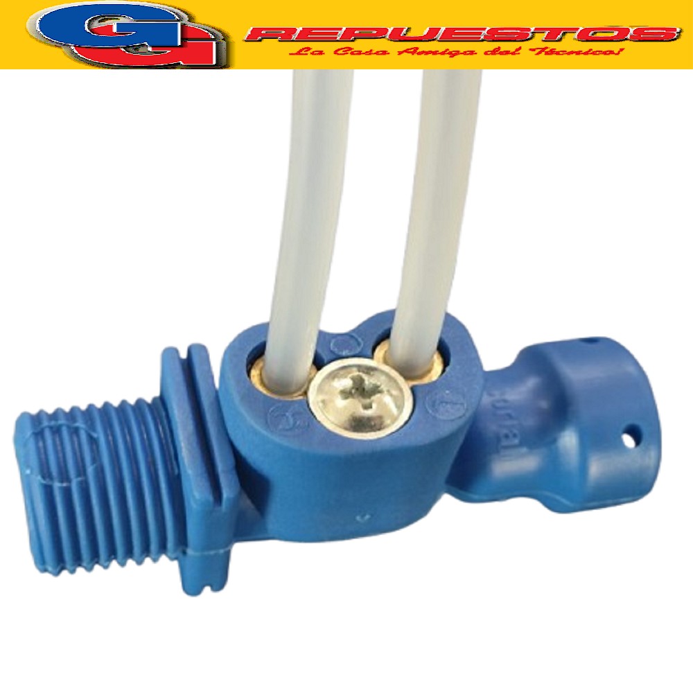 VENTURI DE 1/2 AZUL CON CAÑOS DE POLIAMIDA CALEFON ESCORIAL  MEDIDAS DE LOS POLIAMIDA DE 15 Y 14 CM