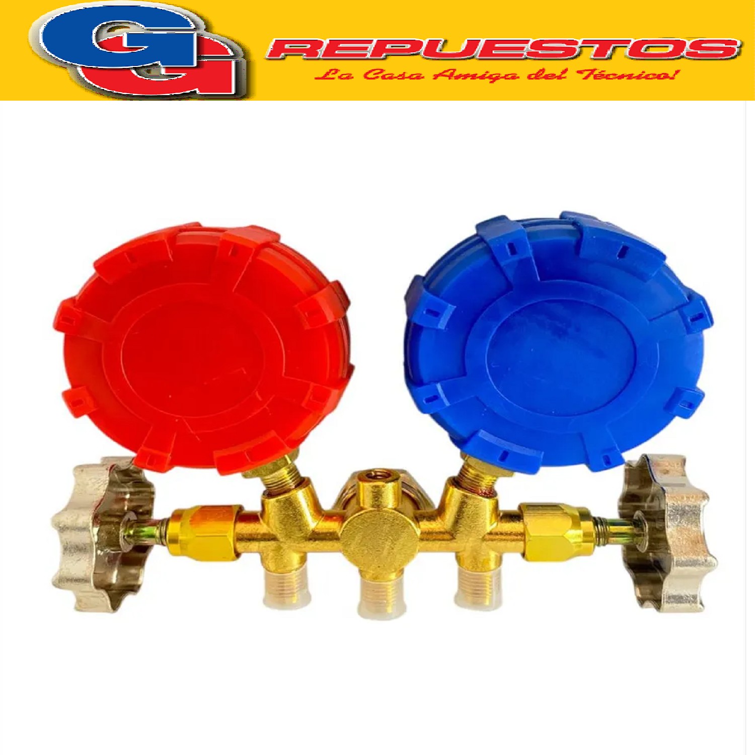 MANIFOLD PARA SERVICIO R22 R134 ZT536 COMPLETO CON MANGUERAS CT-536-G