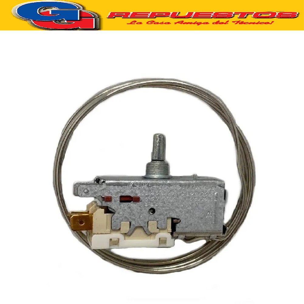 TERMOSTATO VT9 K59-L1102 3 CONTACTOS MEDIA CAÑA CAPILAR 2M C ON TUERCA   Y ACCESORIOS  (+3.5-22_-12) ARB354/Avant-ARB355-ARB357/Avant
-ARB361-ARB389/Avant-ARB390-ARB405-ARB752 ARB760-ARB761-ARB762-ARB769-ARB770-ARB301-ARB781-ARB780-ARB771-RD36-RD30 (K59 ORIG.L2590 bombilla/corto)
WHIRLPOOL ARB420Avant/Comby-ARB421-ARB412-ARB411-ARB791-ARB790 2000mm
P/ REFRIGERADOR (c/perilla selectora) gafa 26.1
CONEXION: 6 LINEA-  4 COMPRESOR- 3 RESISTENCIA