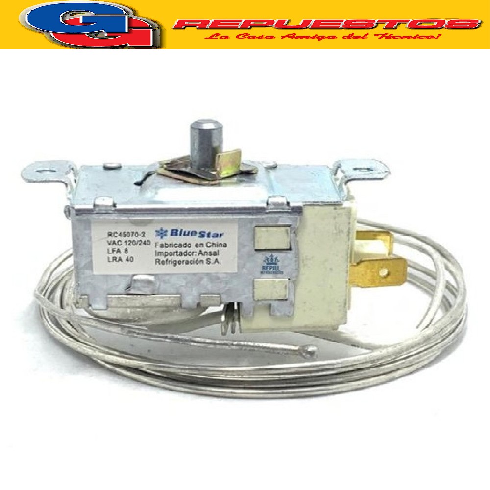 TERMOSTATO TIPO RC 45070-2S / 1 FRIO / EXHIBIDORA / VISU / G AFA / TF7 - 321 M 2 CONTACTOS EJE REDONDO RC23672
2,42,4