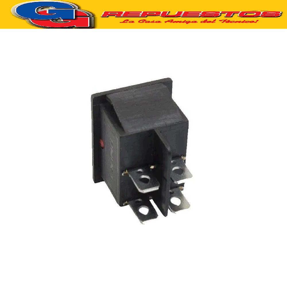 LLAVE TECLA 4 CTOS 15A 250 V C/NEON CONTACTOS DE PLATA