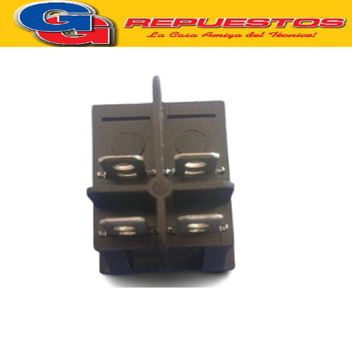 LLAVE TECLA 4 CTOS 15 A 250 V NEGRA IMPORTADA BIPOLAR