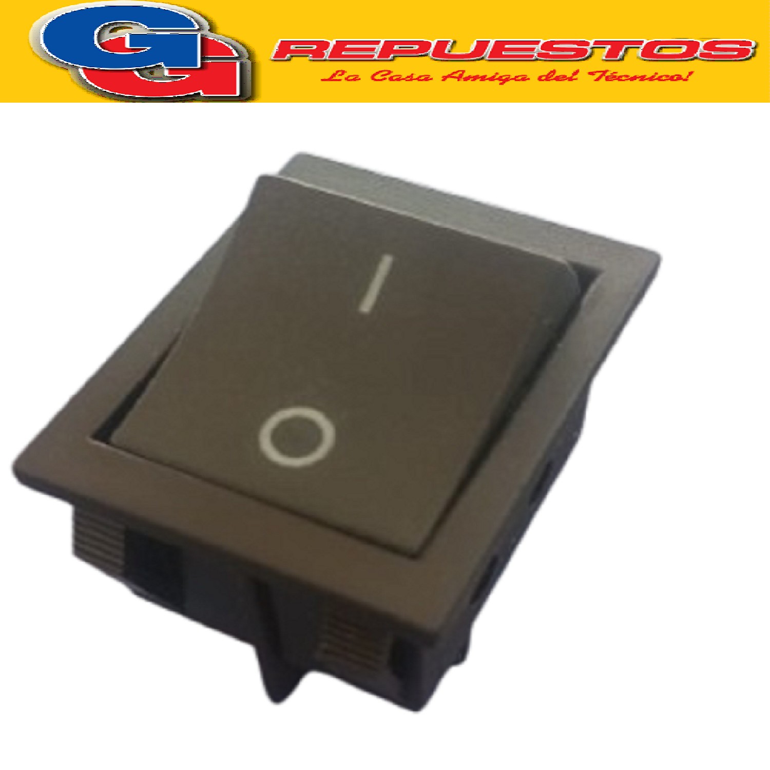 LLAVE TECLA 4 CTOS 15 A 250 V NEGRA IMPORTADA BIPOLAR