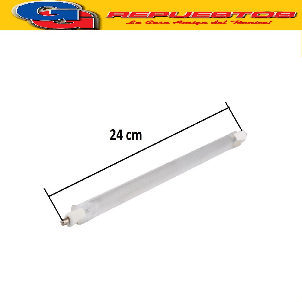 RESISTENCIA TUBO HALOGENO PARA ESTUFA DE 24CM DE LARGO