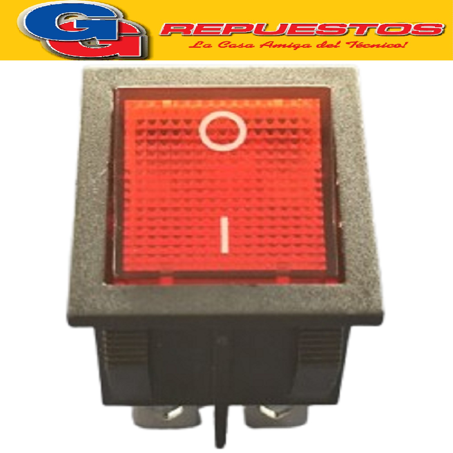 LLAVE TECLA 6 CTOS 15 A 250 V C/NEON IMP INTERRUPTOR LLAVE BIPOLAR VARIOS USOS CALEFONES TERMOTANQUES ETC