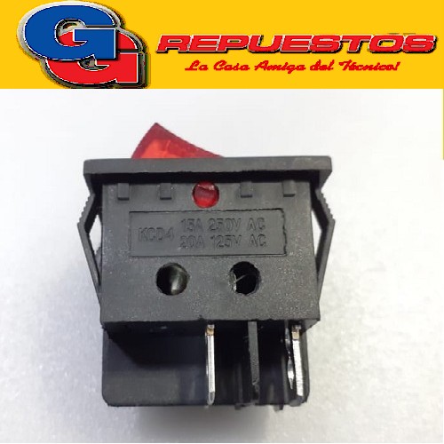 LLAVE INTERRUPTOR 4 CONTACTOS 15 A 250V CON NEON IMP BIPOLAR