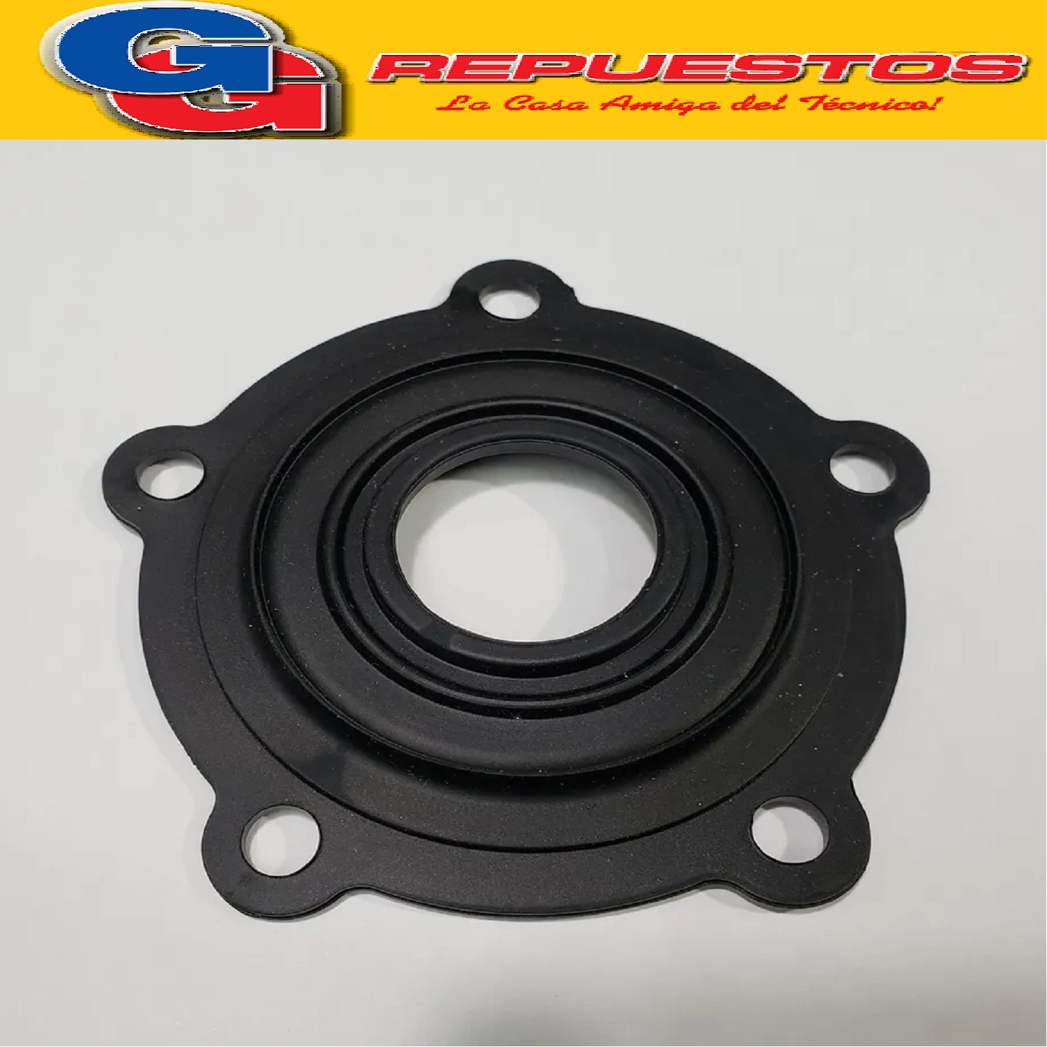 JUNTA DE GOMA RESISTENCIA JAMES 5 AGUJEROS  TERMOTANQUES ELECTRICOS tiene 10 cm de circunferencia, Con los agujeros da 12 cm, diametro interior 3.5 cm, distancia de centro a centro de los 5 agujeros 6 cm