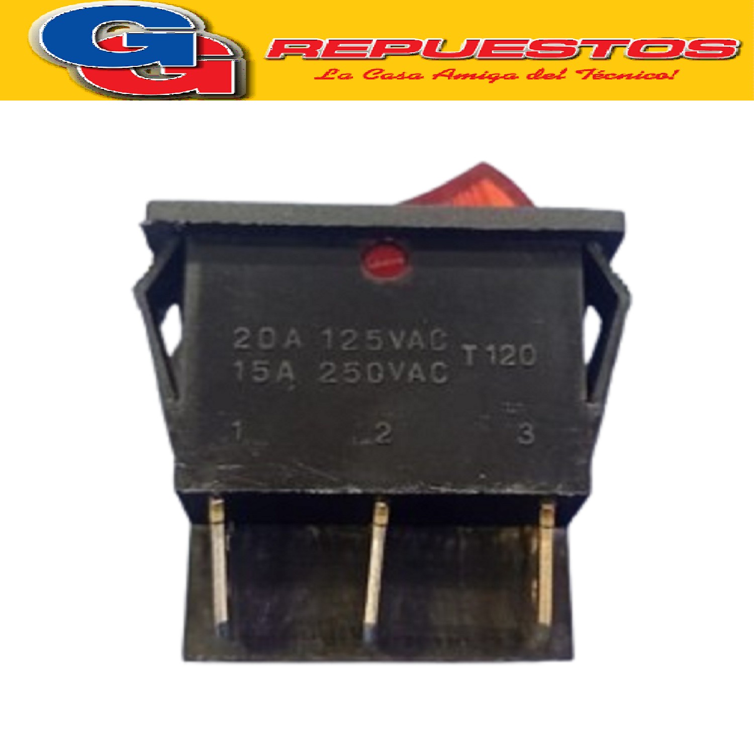 LLAVE DOBLE CON LUZ PARA RADIADOR DE ACEITE 16 AMPER