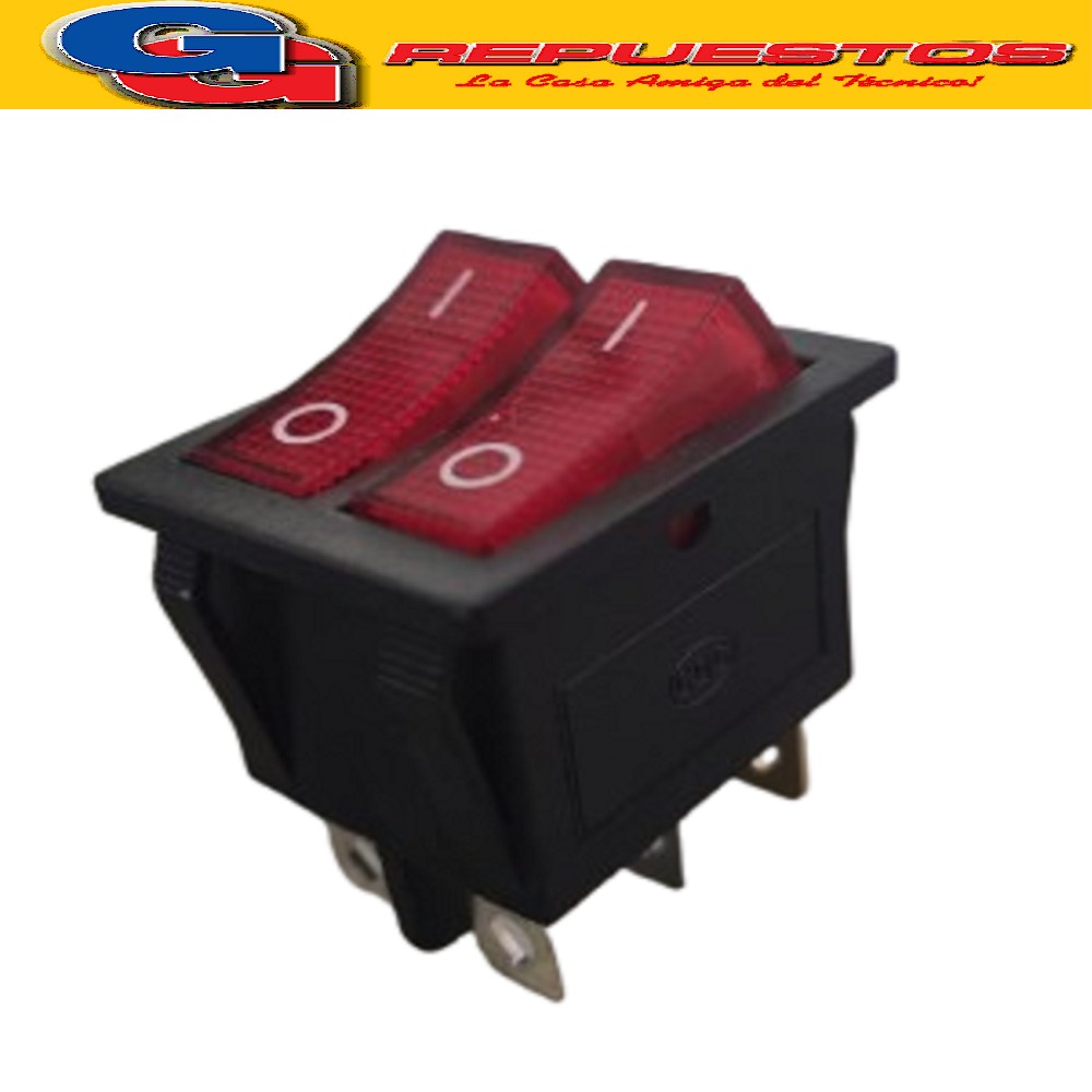 LLAVE DOBLE CON LUZ PARA RADIADOR DE ACEITE 16 AMPER