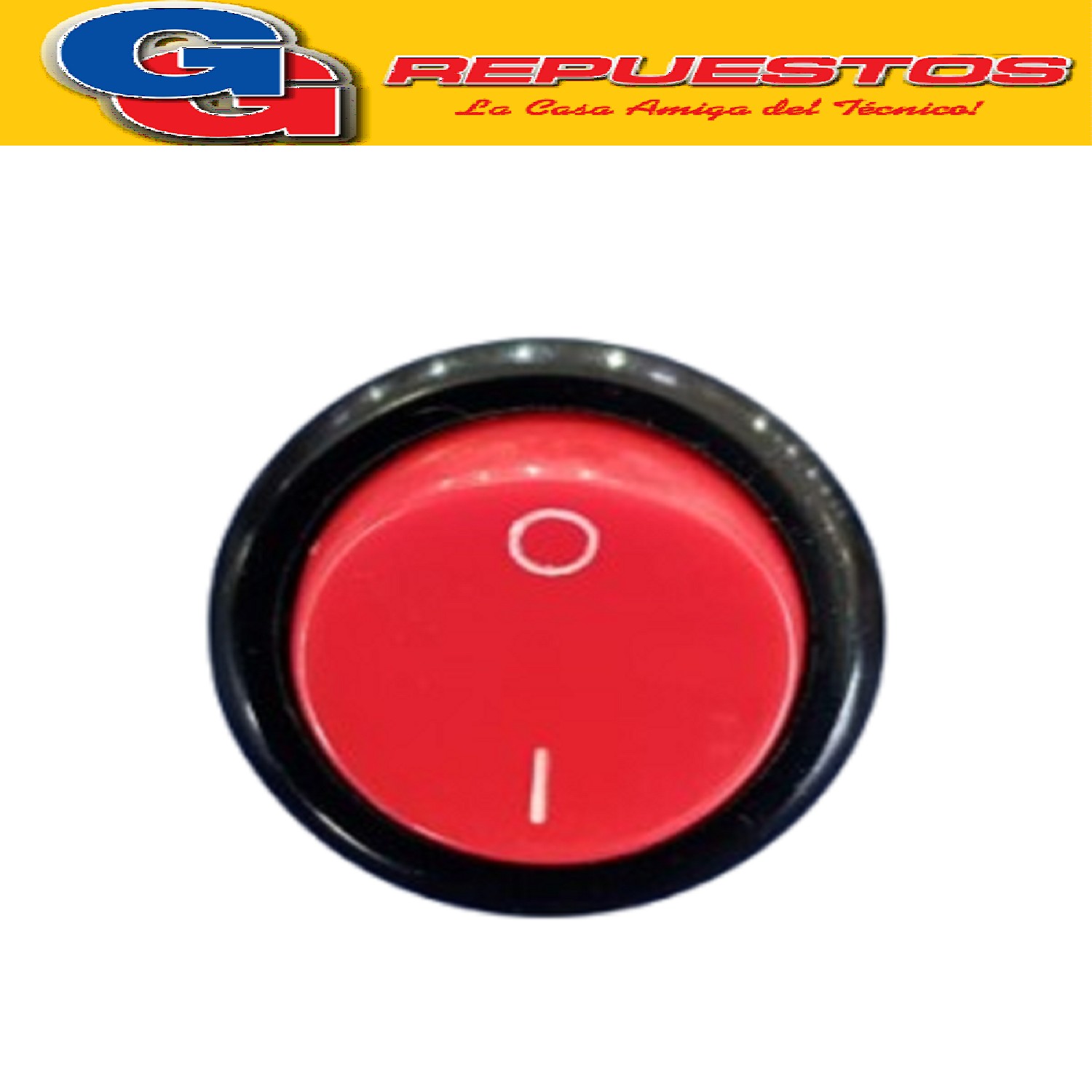 LLAVE INTERRUPTOR TECLA REDONDA CAFETERA GRANDE diametro de  orificio para calce  25 mm