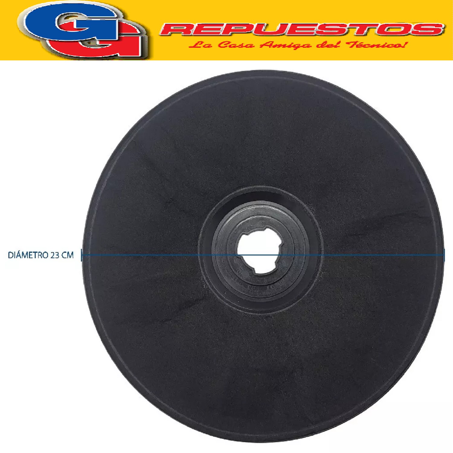 FILTRO CARBON ACTIVADO RED SPAR PARA PURIFICADOR EXTRACTOR   DE COCINA DIAMETRO TOTAL  23CM