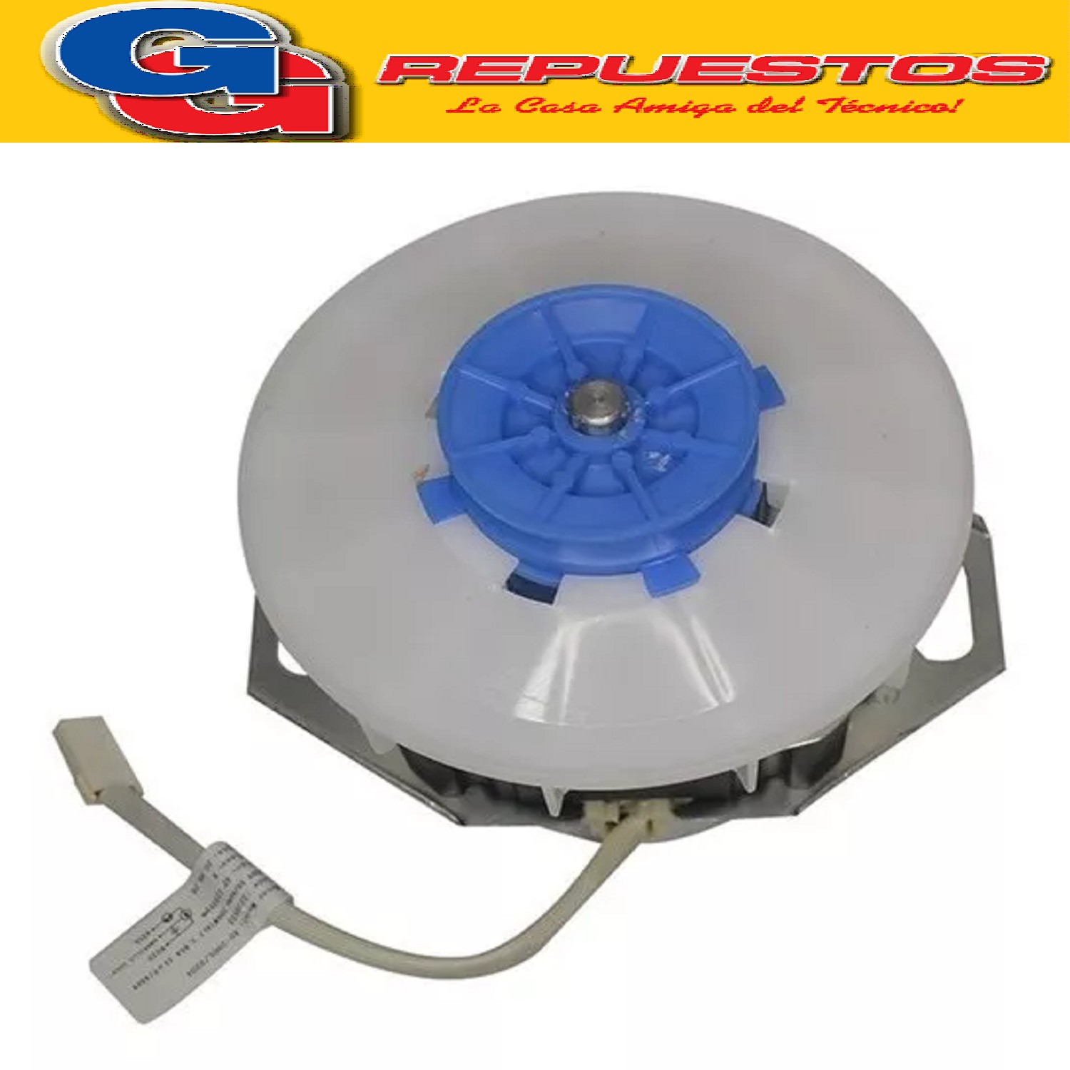 MOTOR LAVARROPAS PARA  GAFA GLAV 6000-6100-6500-7000-6505- 7500 CONTURBINA Y POLEA EN V PLASTICA ORIGINAL MOTOR GAFA ELECTROLUX PARA CAPACITOR DE 12uf, 1250rpm Cod.Origen:
7150217 (GAFA FRIMETAL) SC MOTOR Y POLEA MIRIAM 2970801 (GAFA ARG.)  2970200 (GAFA ARG.) 2224850 (GAFA ARG.) 7601430 (GAFA ARG.)