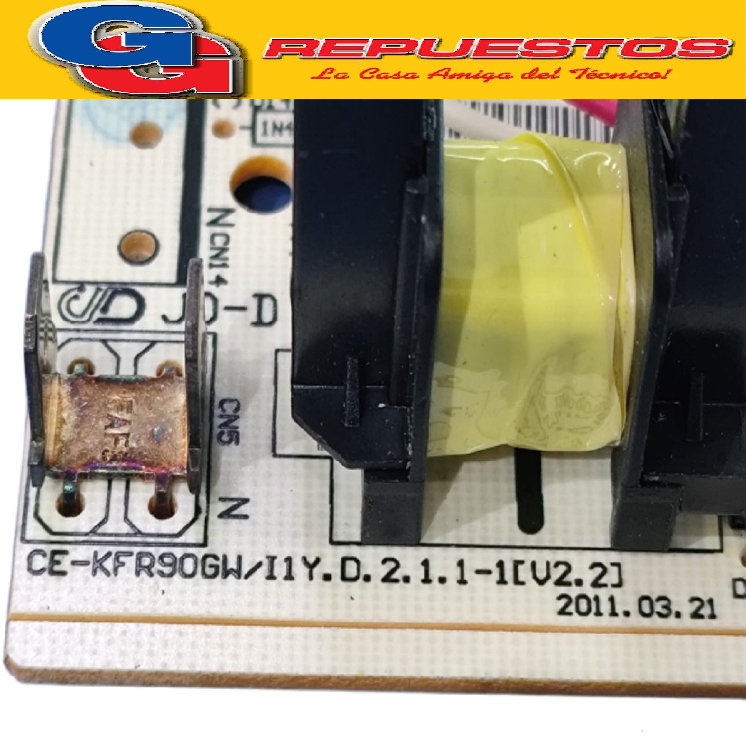 PLAQUETA AIRE ACONDICIONADO SPLIT FRIO CALOR  CEKFR90GW/I1Y  D. 2.1.1-1 V2.2