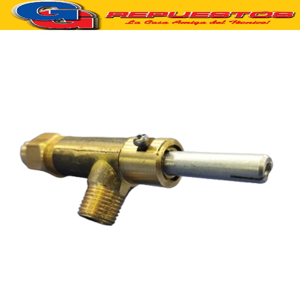 VAVLULA ROBINETE SEGURIDAD COCINA 90° CONEXION 1/8 1/4  VAST AGO DE 8 MM 1/4 VA CON VIROLA 1/8 CON PESTAÑA