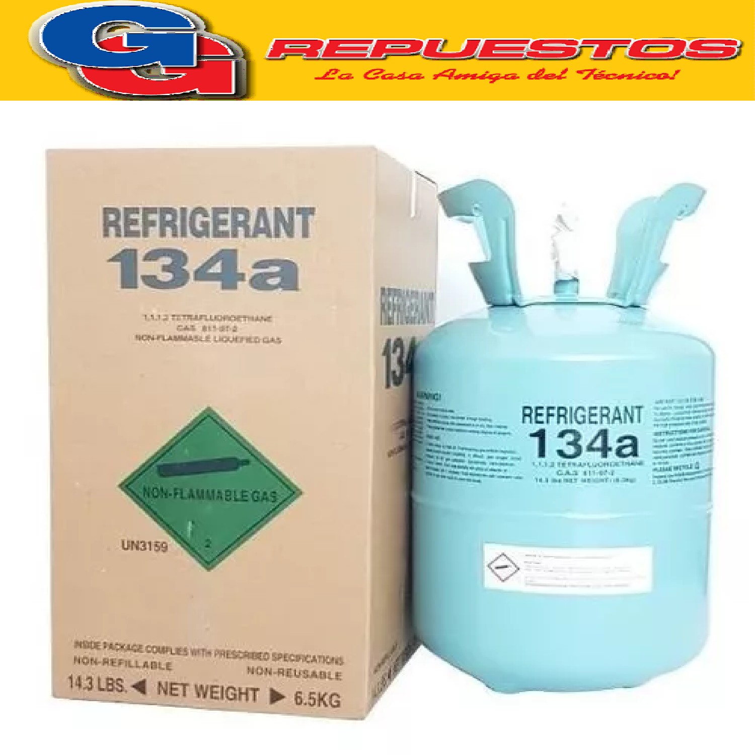 GARRAFA GAS R134a x 13.6 kg