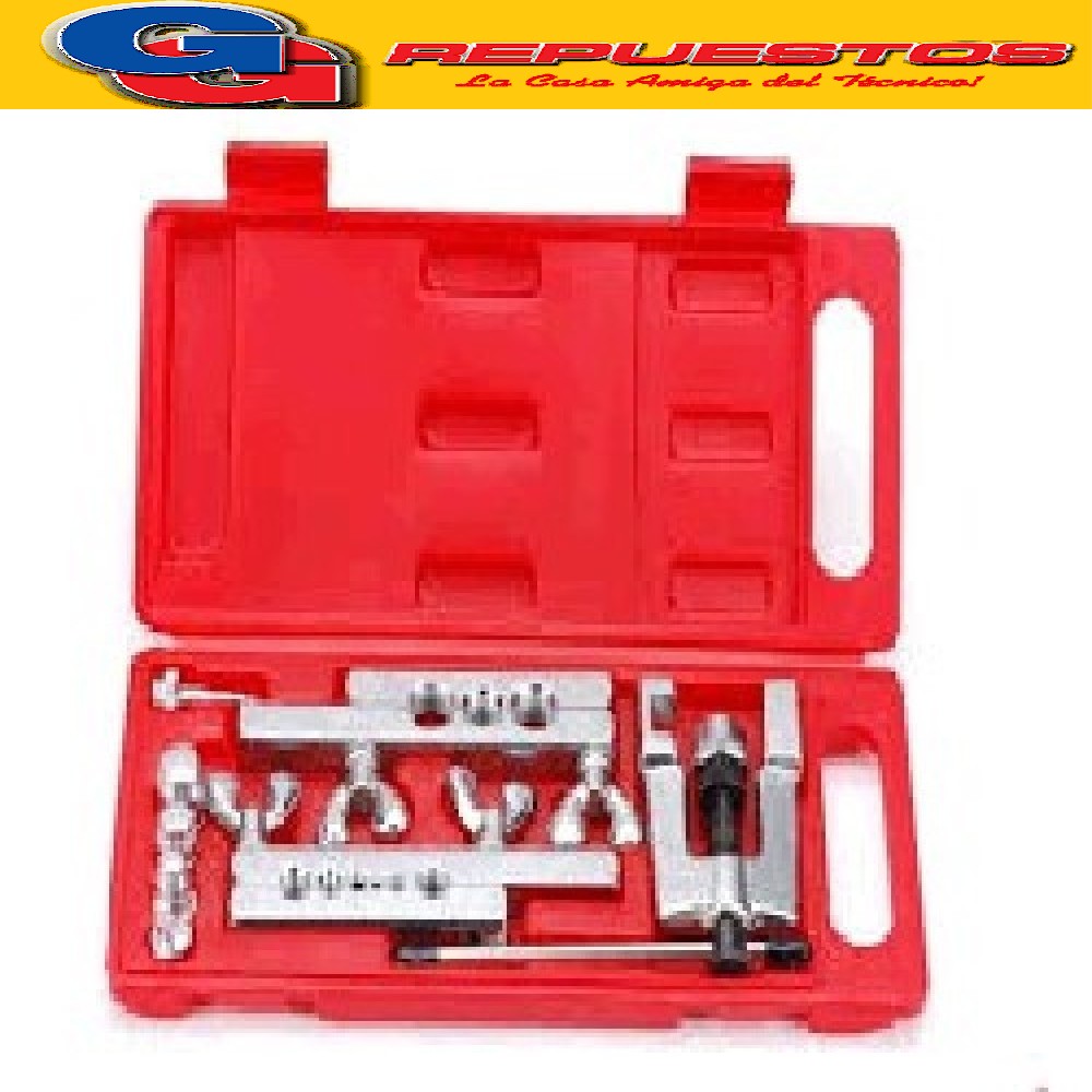 CAJA DE HERRAMIENTAS CT-275 kit pestañadora
 Maletin de Transporte
Pestañadora: 1/8, 3/16, 1/4, 5/16, 3/8, 7/16, 1/2, 5/8, 3/4.Expansor: 3/16, 1/4, 5/16, 3/8, 1/2, 5/8, 3/4.