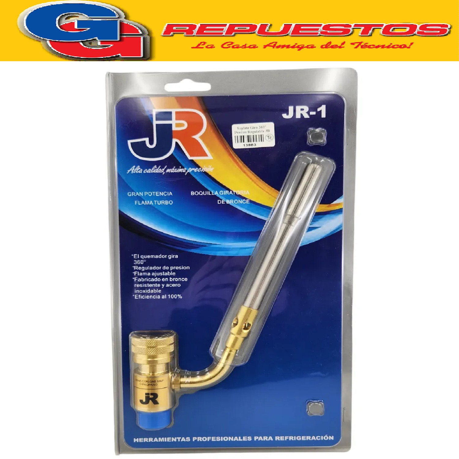 SOPLETE SOLDADOR MAPP SIN CHISPERO PARA REFRIGERACION  GIRO  360º  (JR- SOLDADOR ANTORCHA DE MANO PARA MAPP TGM .USA SOPLETE