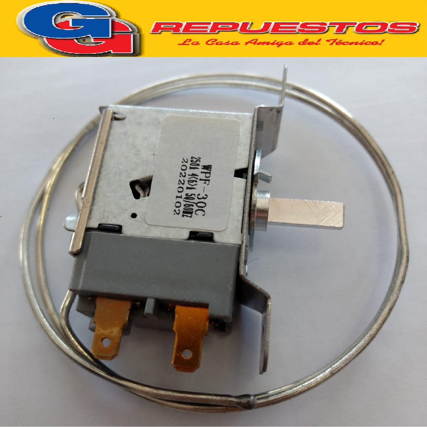 TERMOSTATO WPF30C-001-110 WP4373B.B GAFA NO FROST 2 CONTACTOS MEDIA CAÑA (AMBIENTE) WPF29. 3C ORIGINAL VA EN EL FREEZER