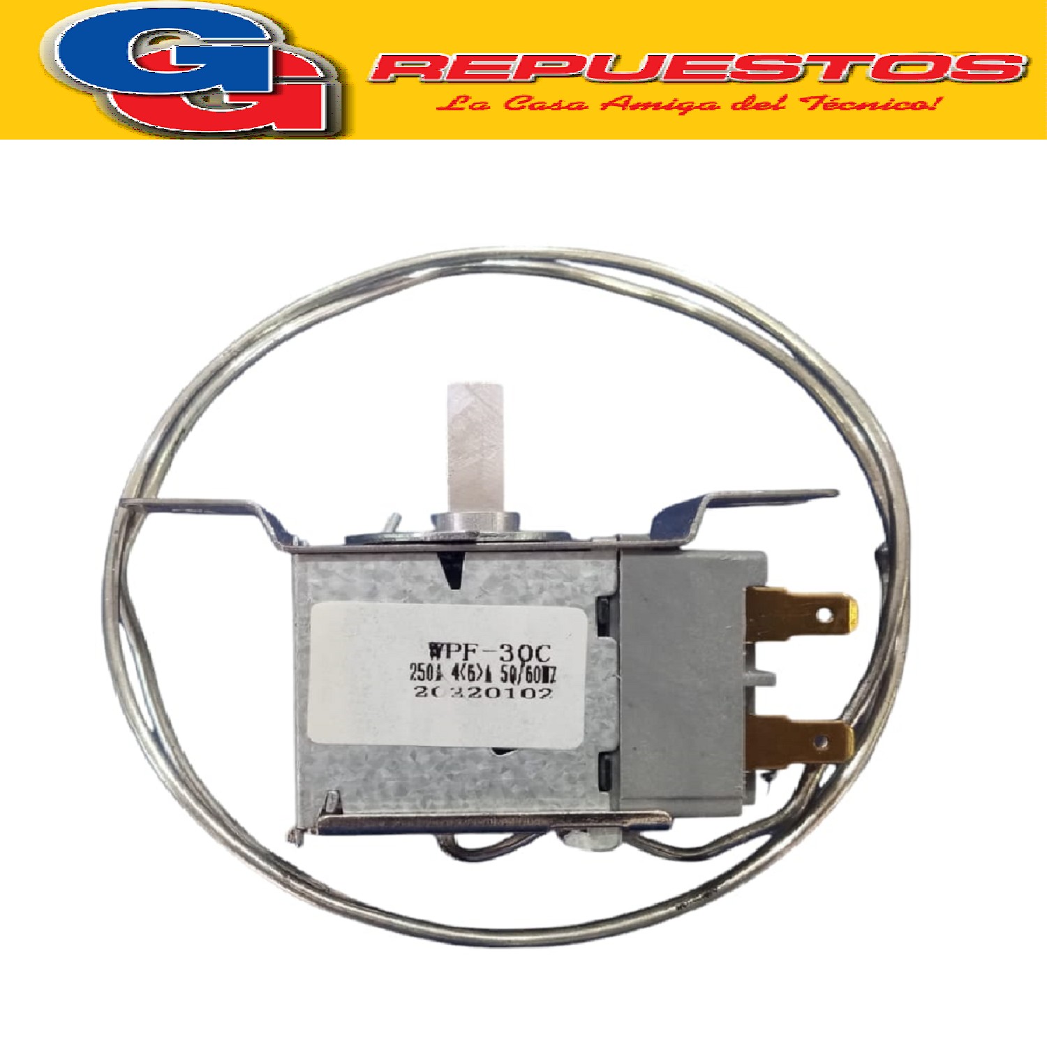 TERMOSTATO WPF30C-001-110 WP4373B.B GAFA NO FROST 2 CONTACTOS MEDIA CAÑA (AMBIENTE) WPF29. 3C ORIGINAL VA EN EL FREEZER