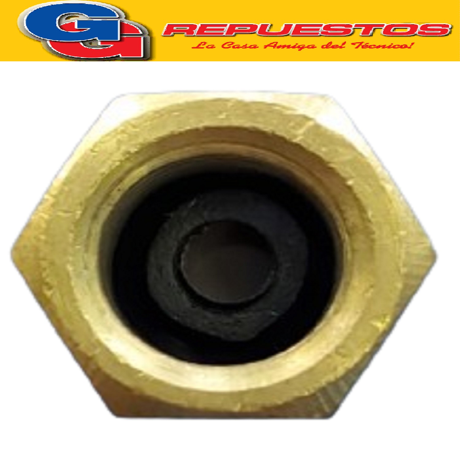 ADAPTADOR PARA GARRAFA 1KG R410 SIN VALVULA ROSCA 1/4 MACHO  X 1/4 HEMBRA