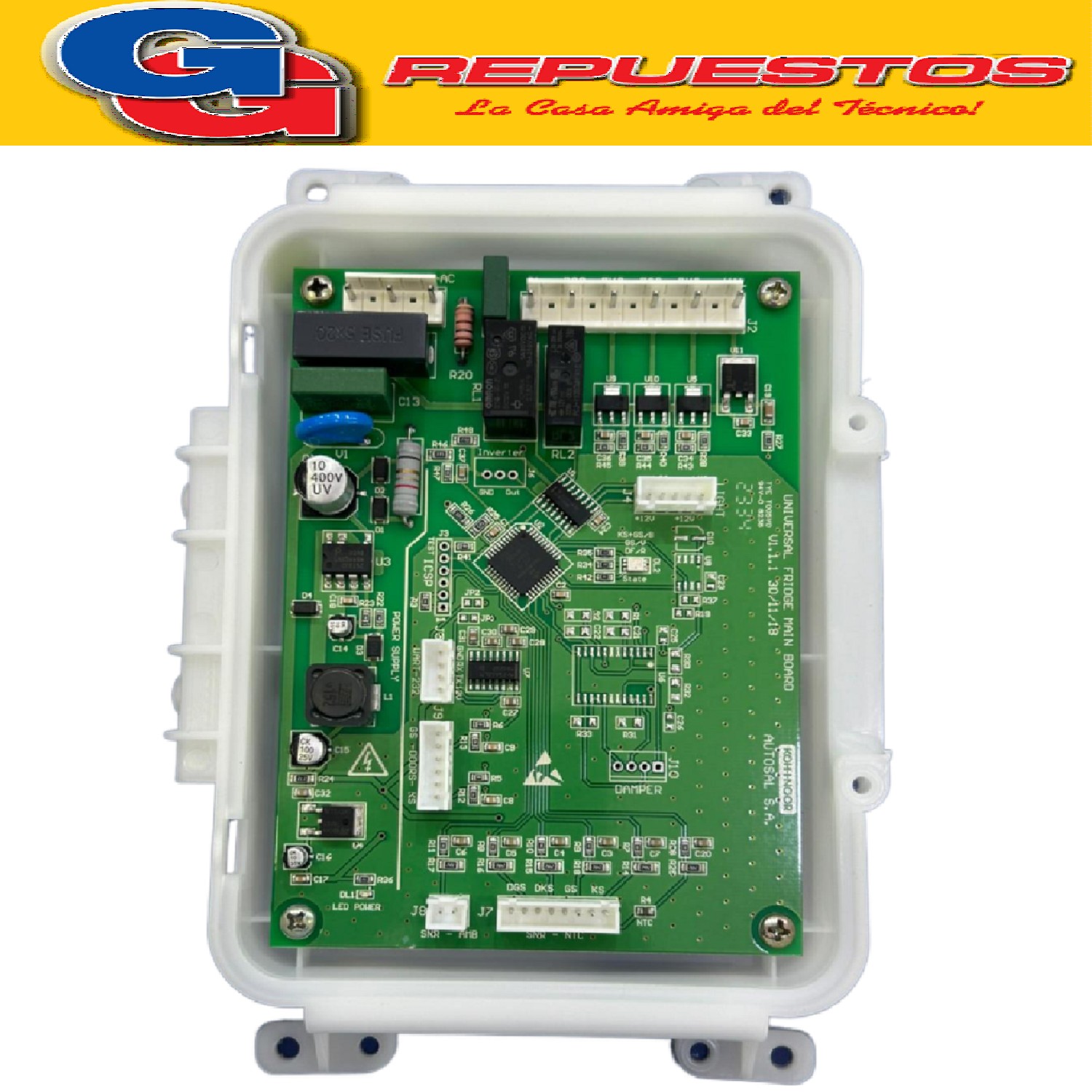 PLACA + DISPLAY PARA HELADERA NO FROST KOHINOOR  KHGF41D/8   ORIGINAL  khgb41d/8 REF.-CONG.DUO COOLING KOHINOOR NEGRA 	KHGA41D/8 REF.-CONG.DUO COOLING KOHINOOR ACERO KHGF41D/8 HELADERA COMBI 417LTS NEGRA ACERADA, NO FROST PLAQUETA DE POTENCIA NO FROST