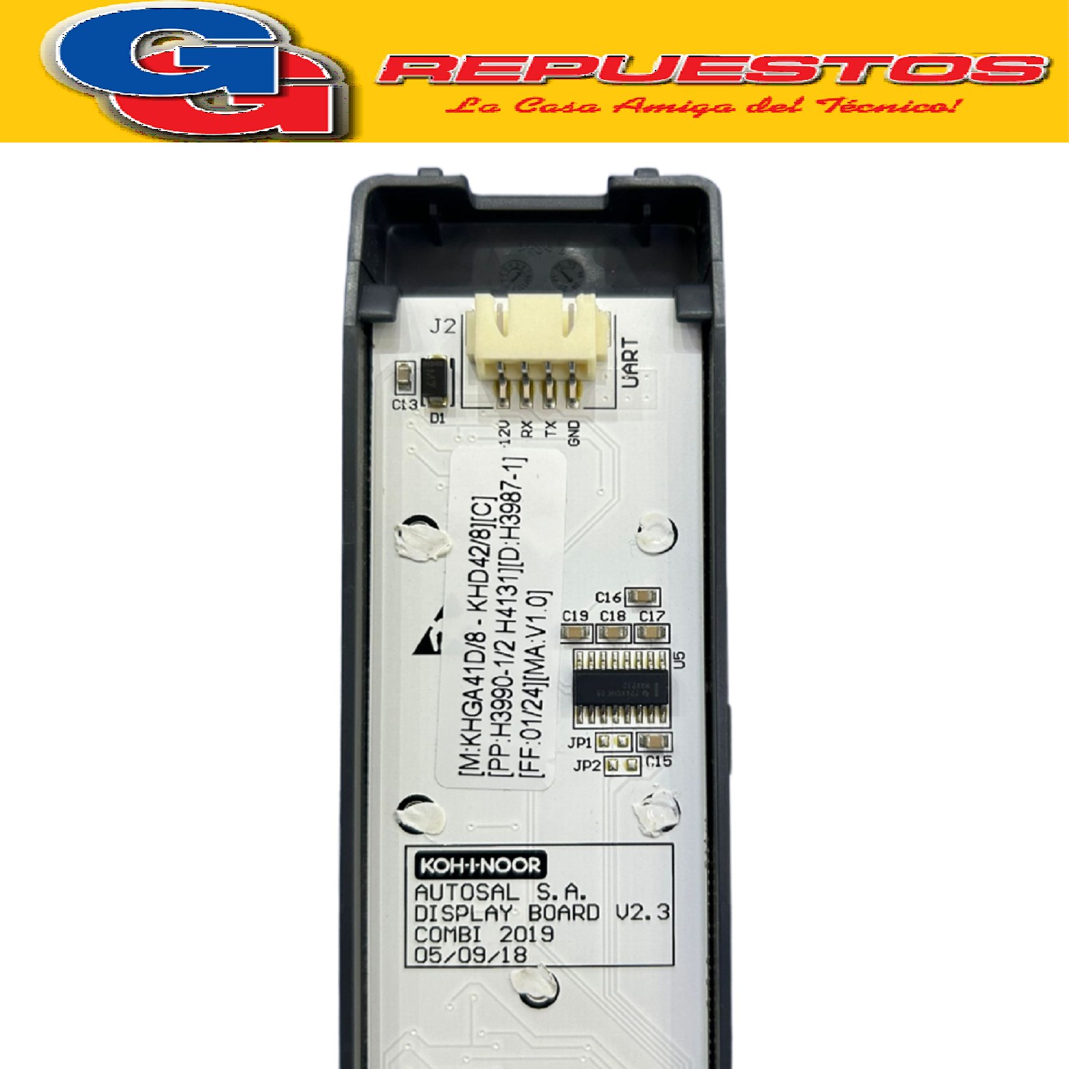 PLACA + DISPLAY PARA HELADERA NO FROST KOHINOOR  KHGF41D/8   ORIGINAL  khgb41d/8 REF.-CONG.DUO COOLING KOHINOOR NEGRA 	KHGA41D/8 REF.-CONG.DUO COOLING KOHINOOR ACERO KHGF41D/8 HELADERA COMBI 417LTS NEGRA ACERADA, NO FROST PLAQUETA DE POTENCIA NO FROST