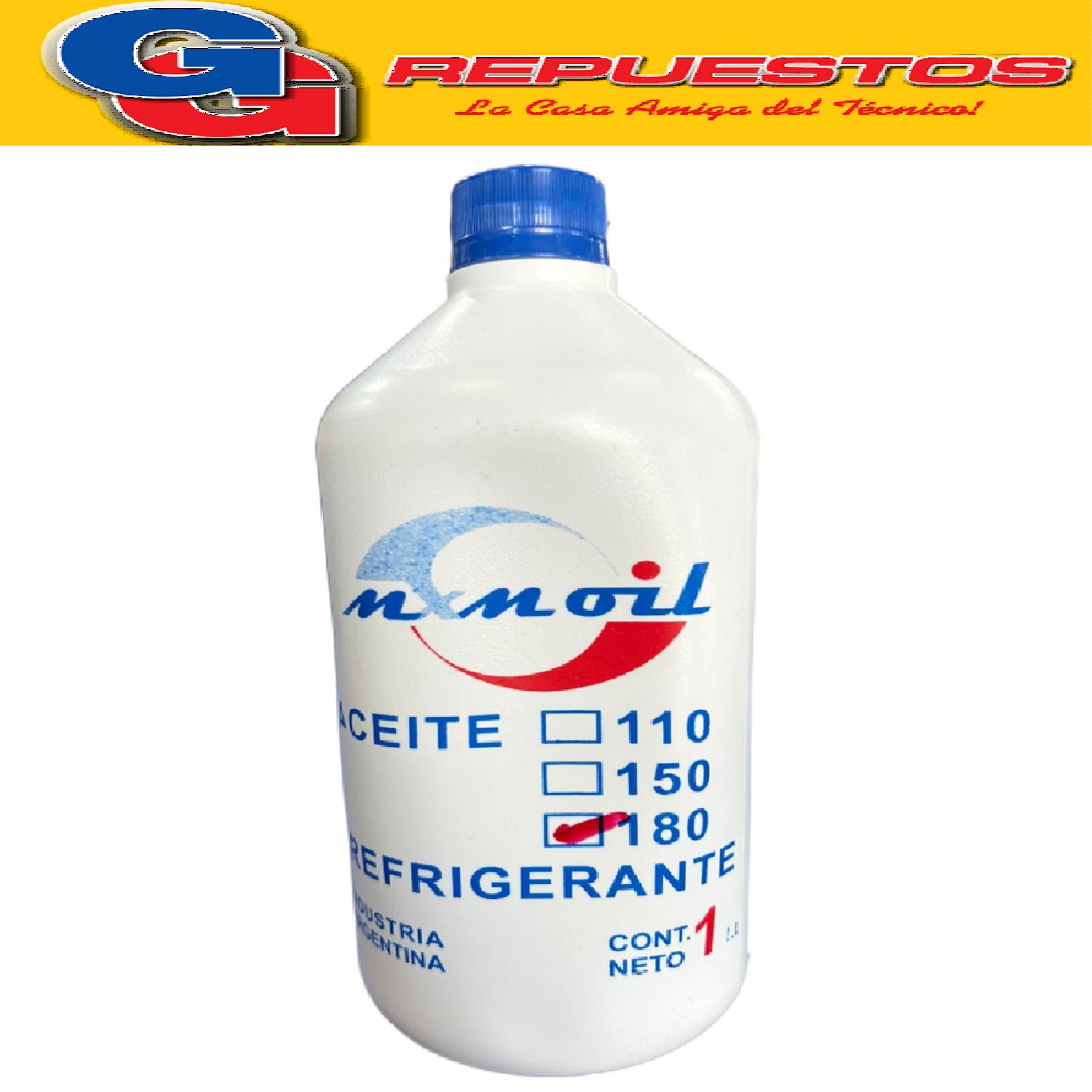 ACEITE REFRIGERACION 1 LITRO R12-R22 VISCOSIDAD 180 INCONGEL ABLE MXM OIL