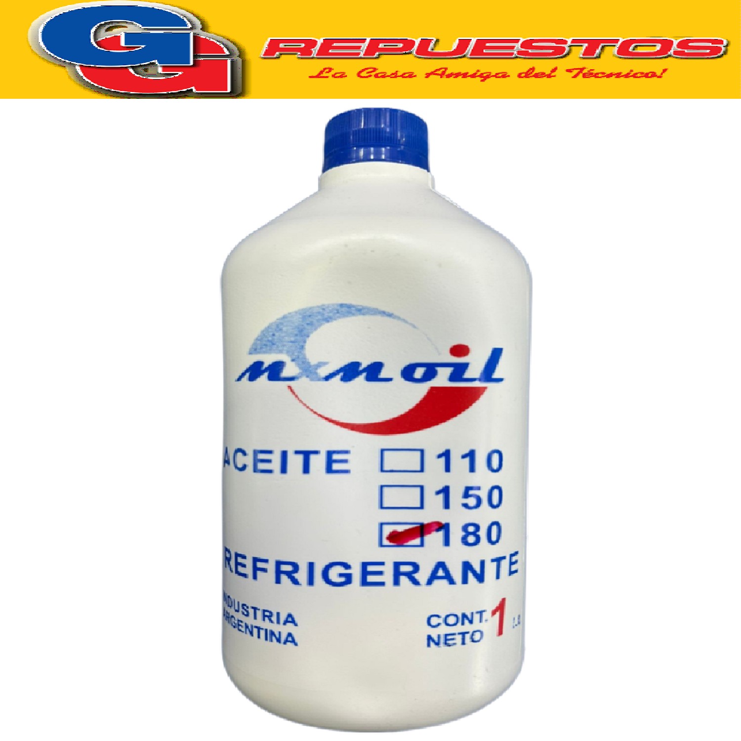 ACEITE REFRIGERACION 1 LITRO R12-R22 VISCOSIDAD 180 INCONGEL ABLE MXM OIL