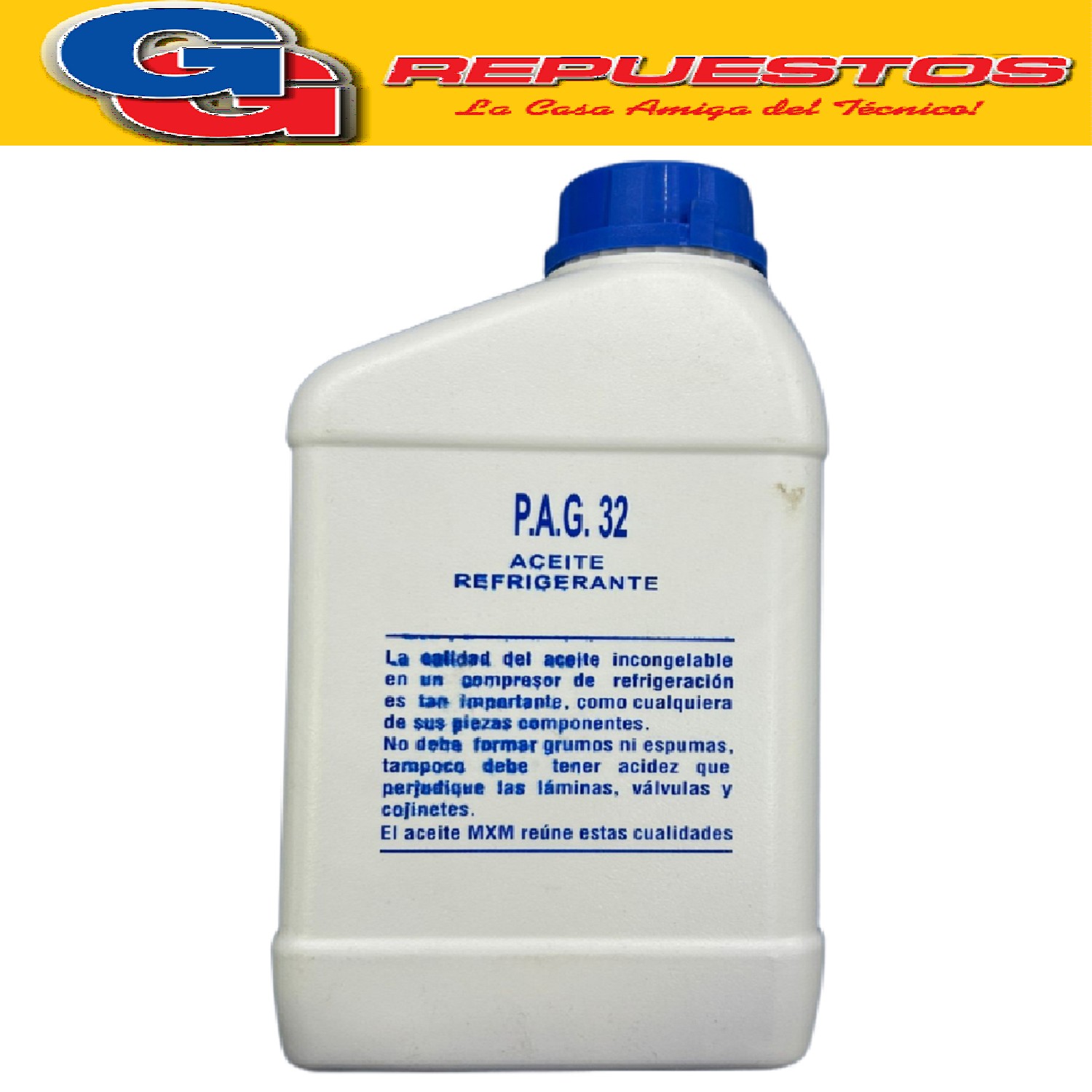 ACEITE REFRIGERACION MXM OIL 1 LITRO R134A PAG32  ESPECIAL P ARA USO EN AUTOMOTOR
