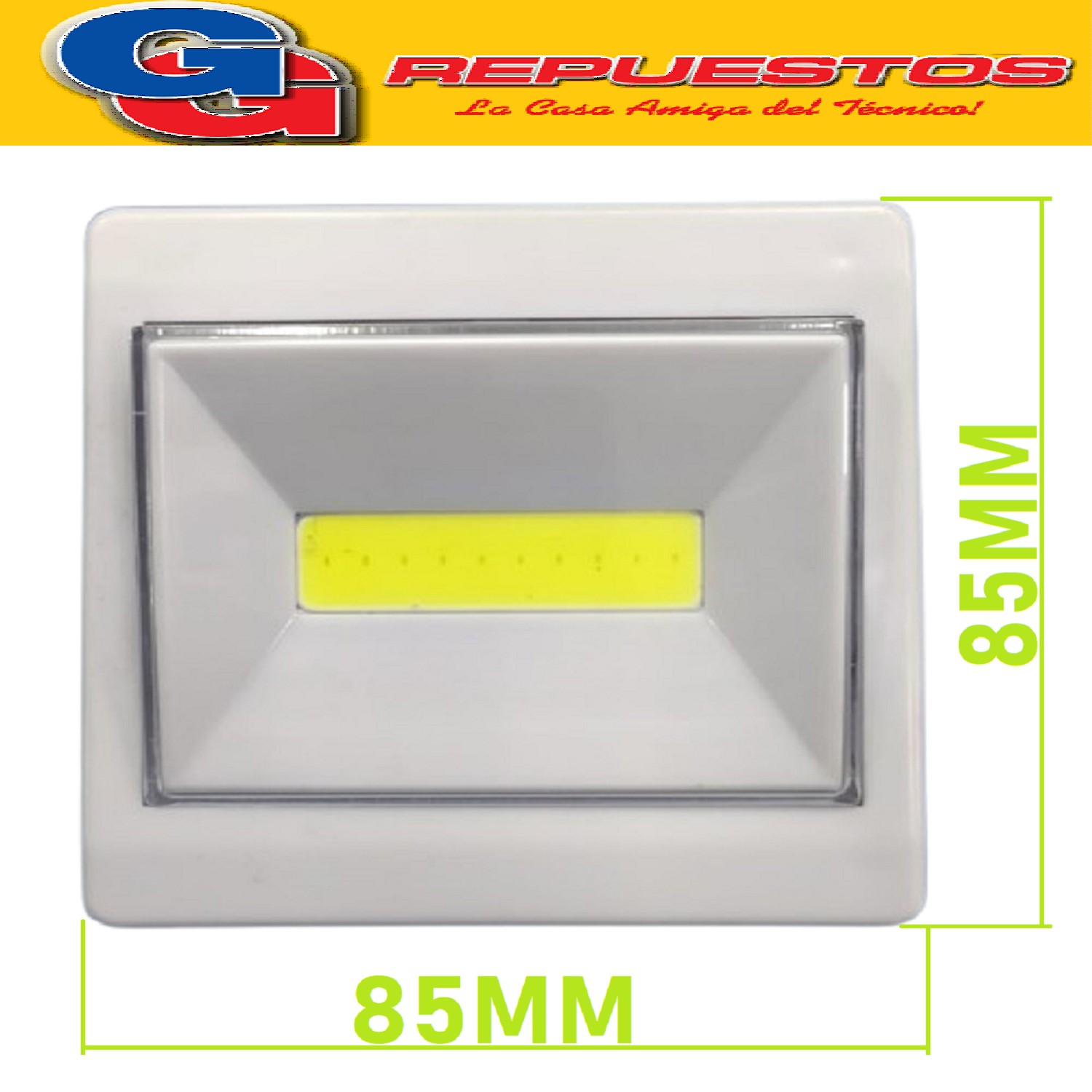 LAMPARA LED 3W ADHESIVA PARA ARMARIO, MUEBLES, ETC. 3 PILAS  AAA (NO INCLUIDAS) PLACARD LUZ DE EMERGENCIA. IDEAL PARA CUALQUIER LUGAR DE LA CASA, PASILLOS, ESPACIOS PARA BEBES, ALMACENES, ETC.
