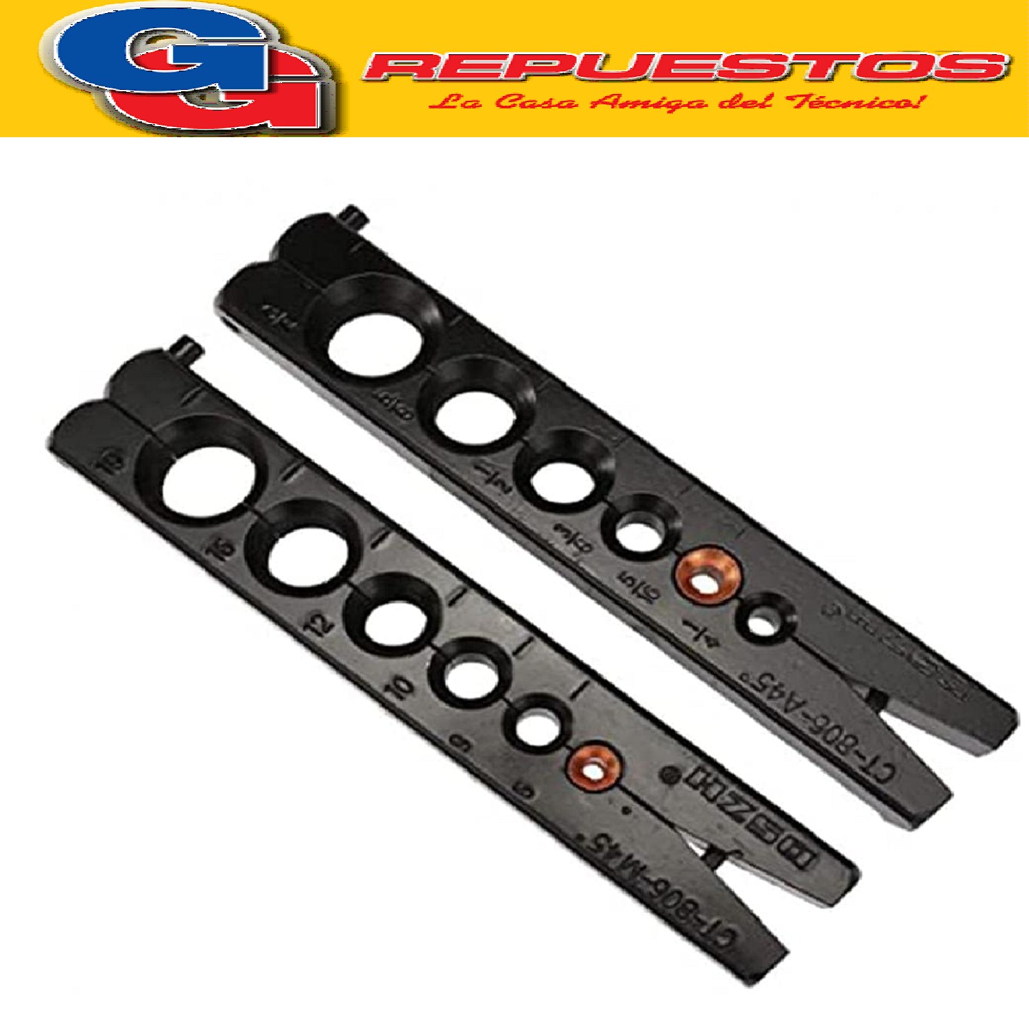 CAJA DE HERRAMIENTAS CT-808 PESTAÑADORA CON EMBRAGUE CORTADORA LT-808-F Herramienta de abocardado excéntrico de 45 ° PARA CAÑOS EN mm 6mm,8mm,10mm,12mm,16mm,19mm
PARA CAÑOS EN PUGADAS
 1/4,5/16,3/8,1/2,5/8,3/4
Tamaño del cortador de tubos de alta resistencia: 1/8 -11/8 (4-28mm)
Desbarbador de tubos, capacidad: 5mm-35mm
