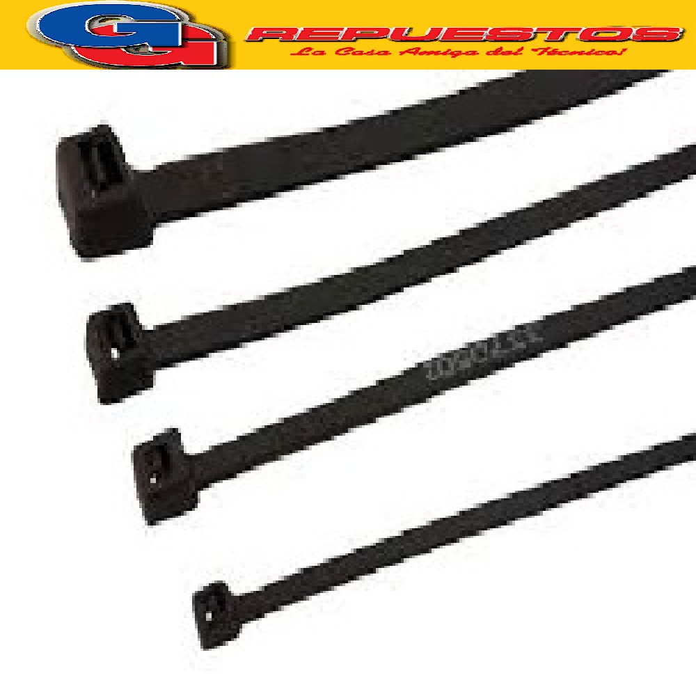 PRECINTOS NYLON 4.6/4.8X250mm NEGRO X100 TLF4