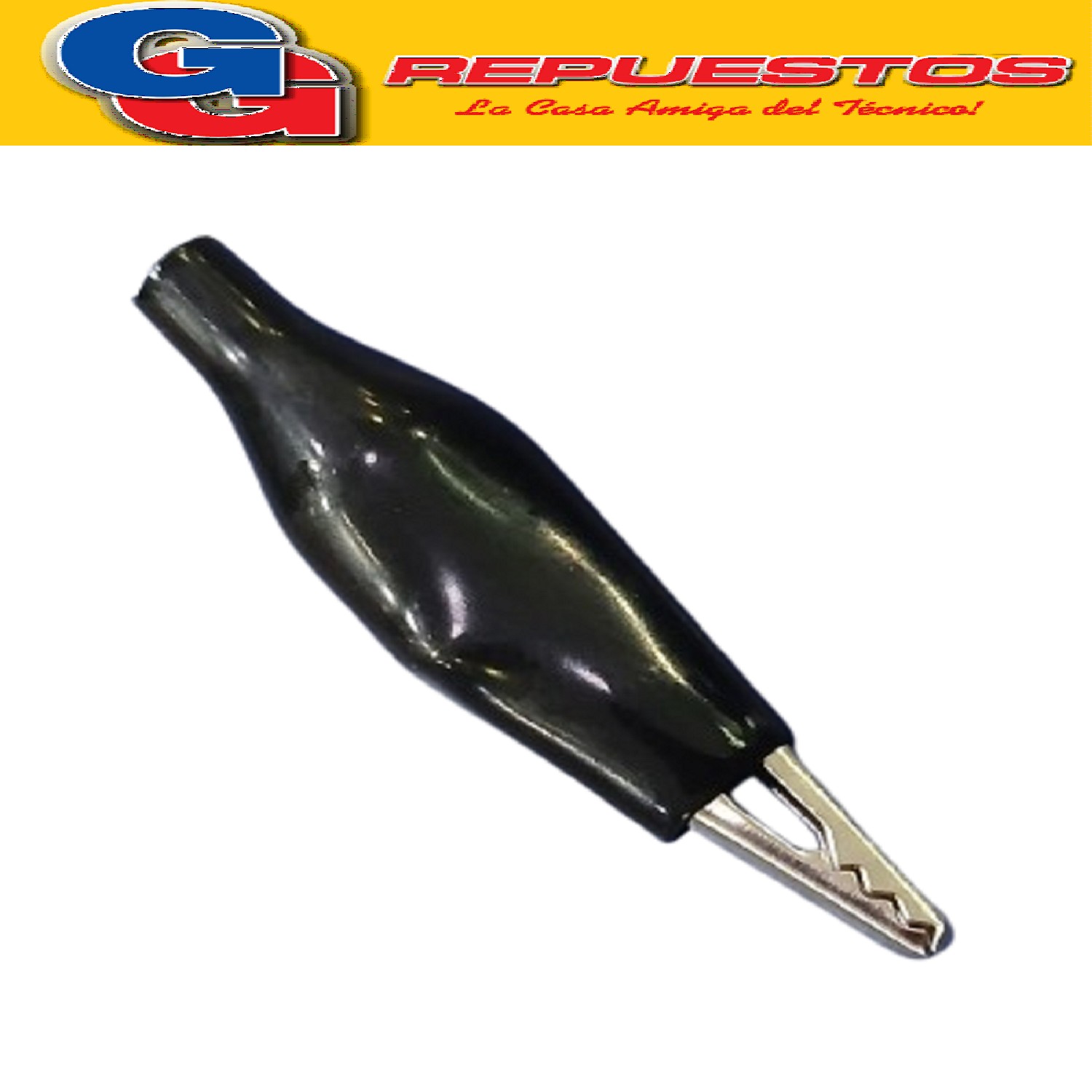 PINZA FICHA COCODRILO 42MM NEGRO
