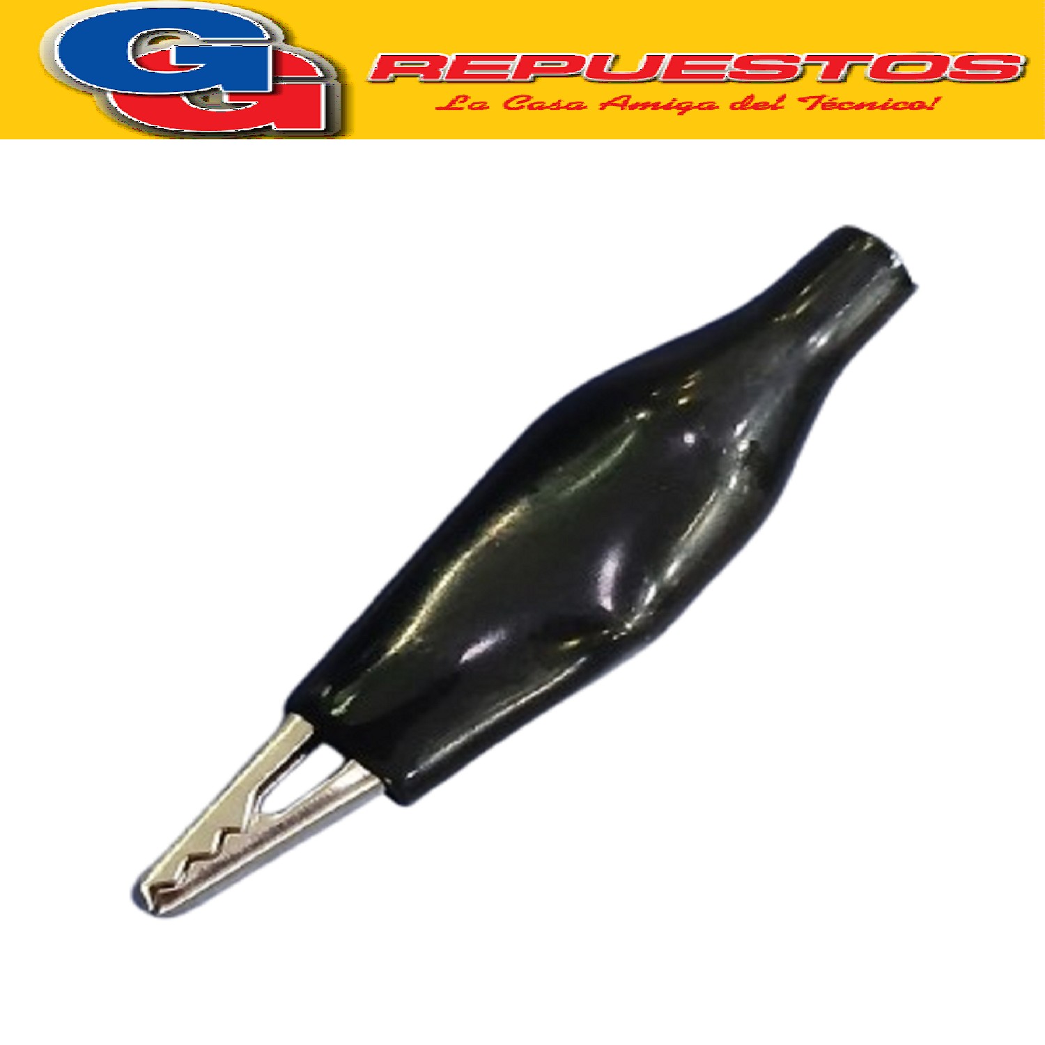 PINZA FICHA COCODRILO 42MM NEGRO