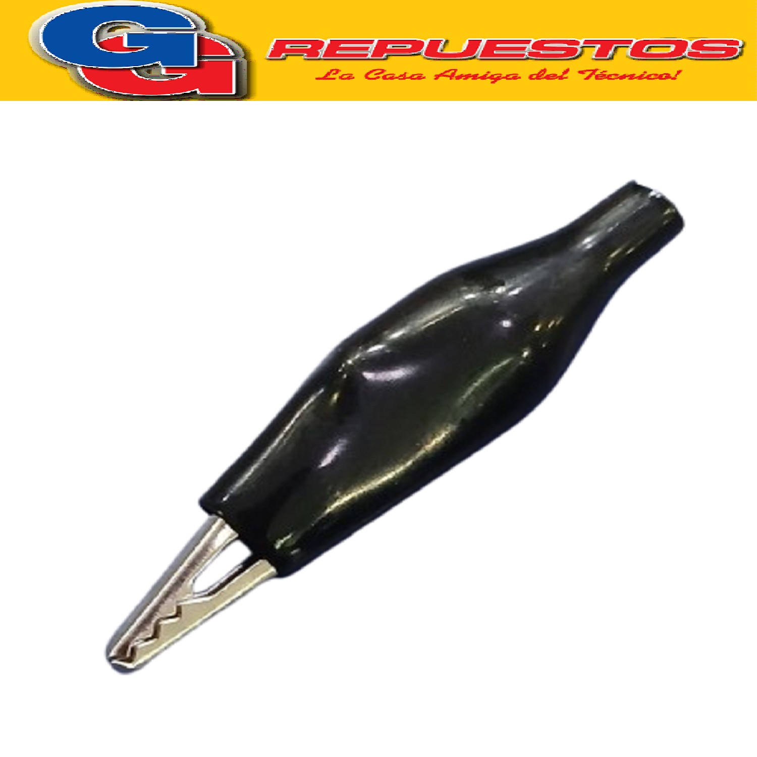 PINZA FICHA COCODRILO 42MM NEGRO