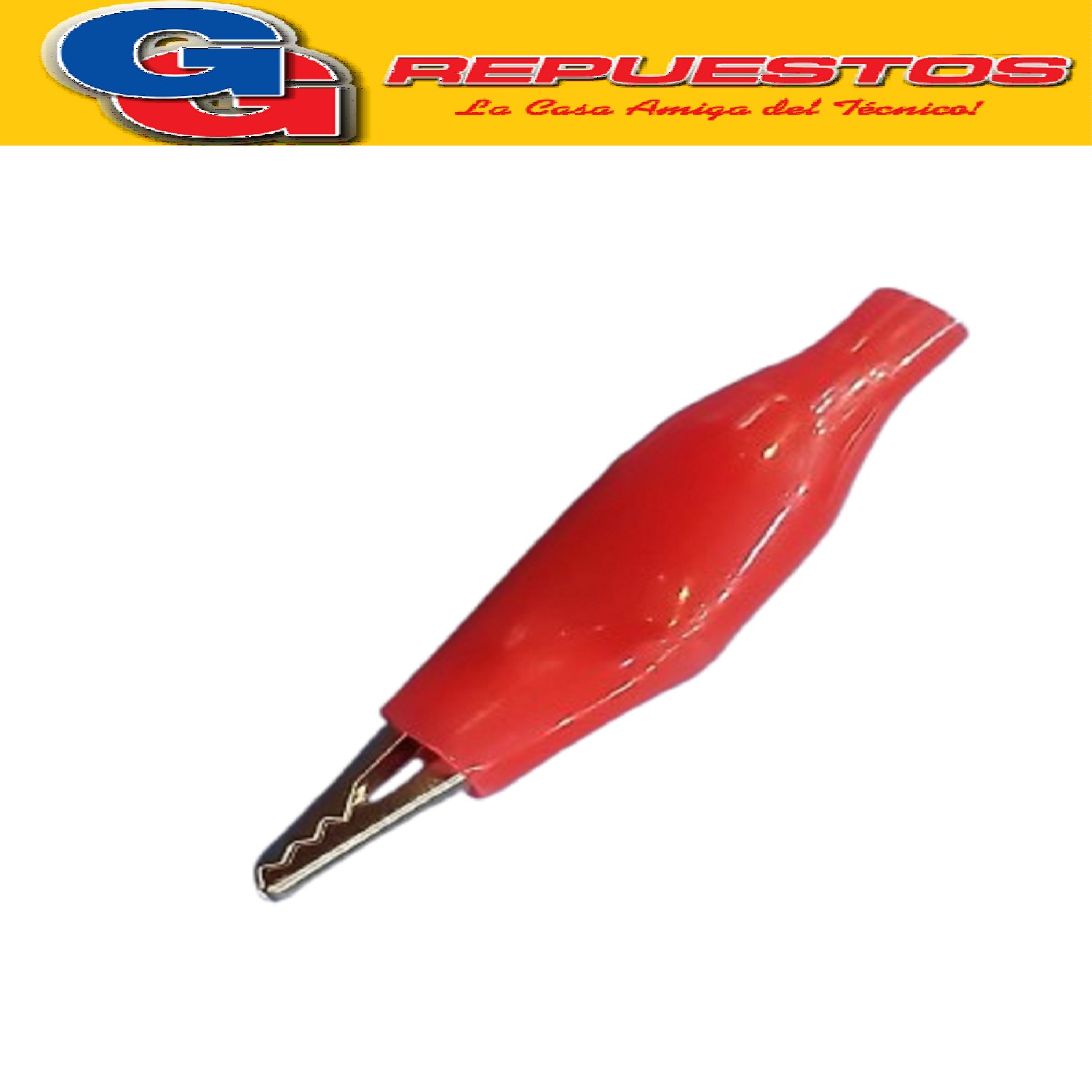 PINZA FICHA COCODRILO 42MM ROJO