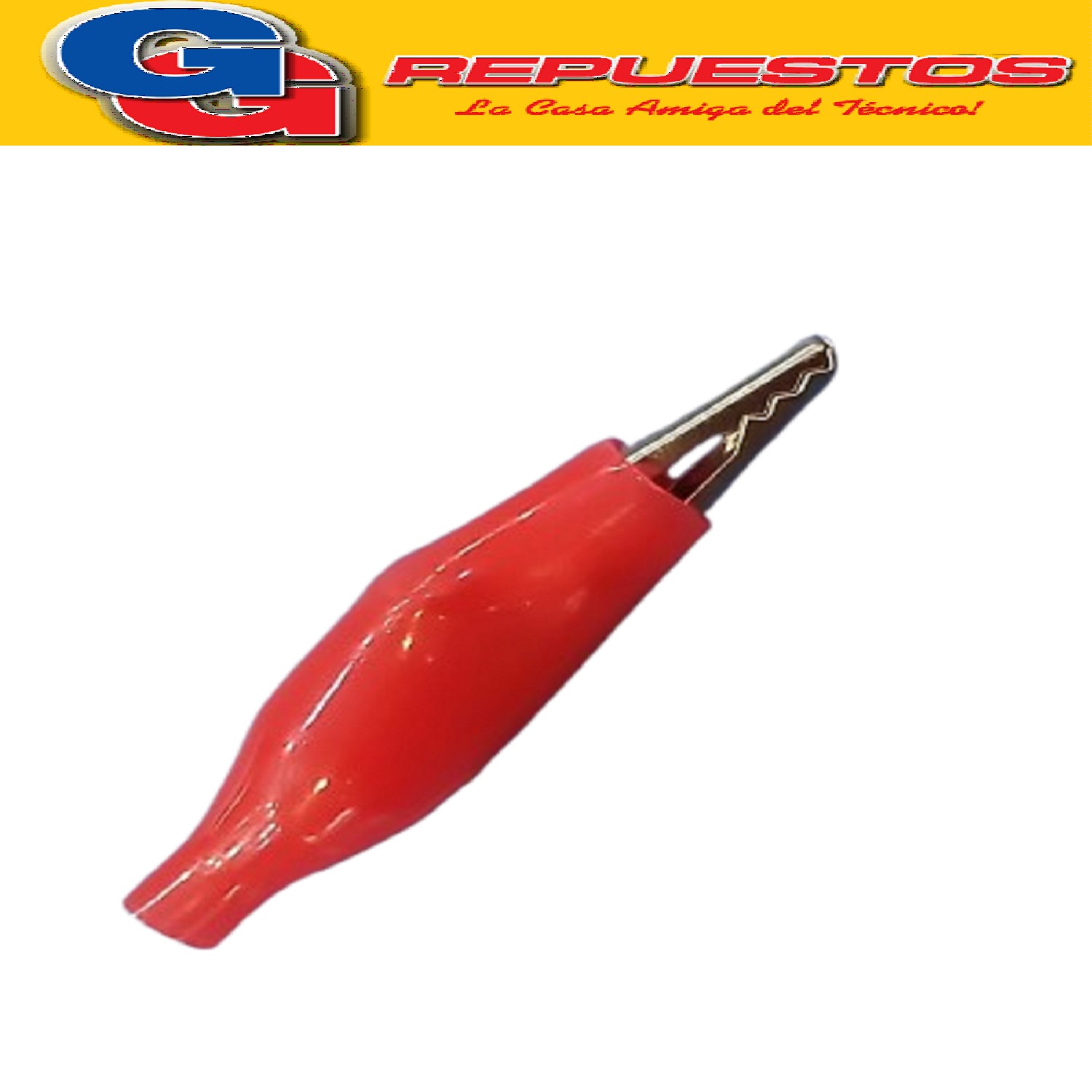 PINZA FICHA COCODRILO 42MM ROJO