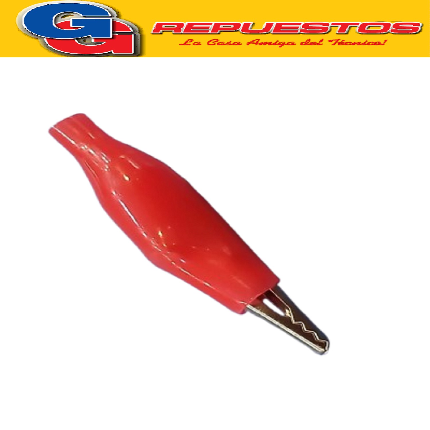 PINZA FICHA COCODRILO 42MM ROJO