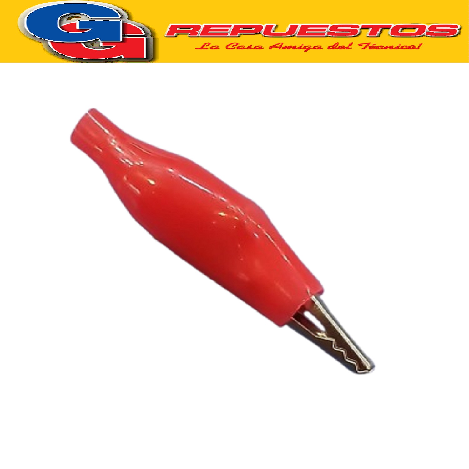 PINZA FICHA COCODRILO 42MM ROJO