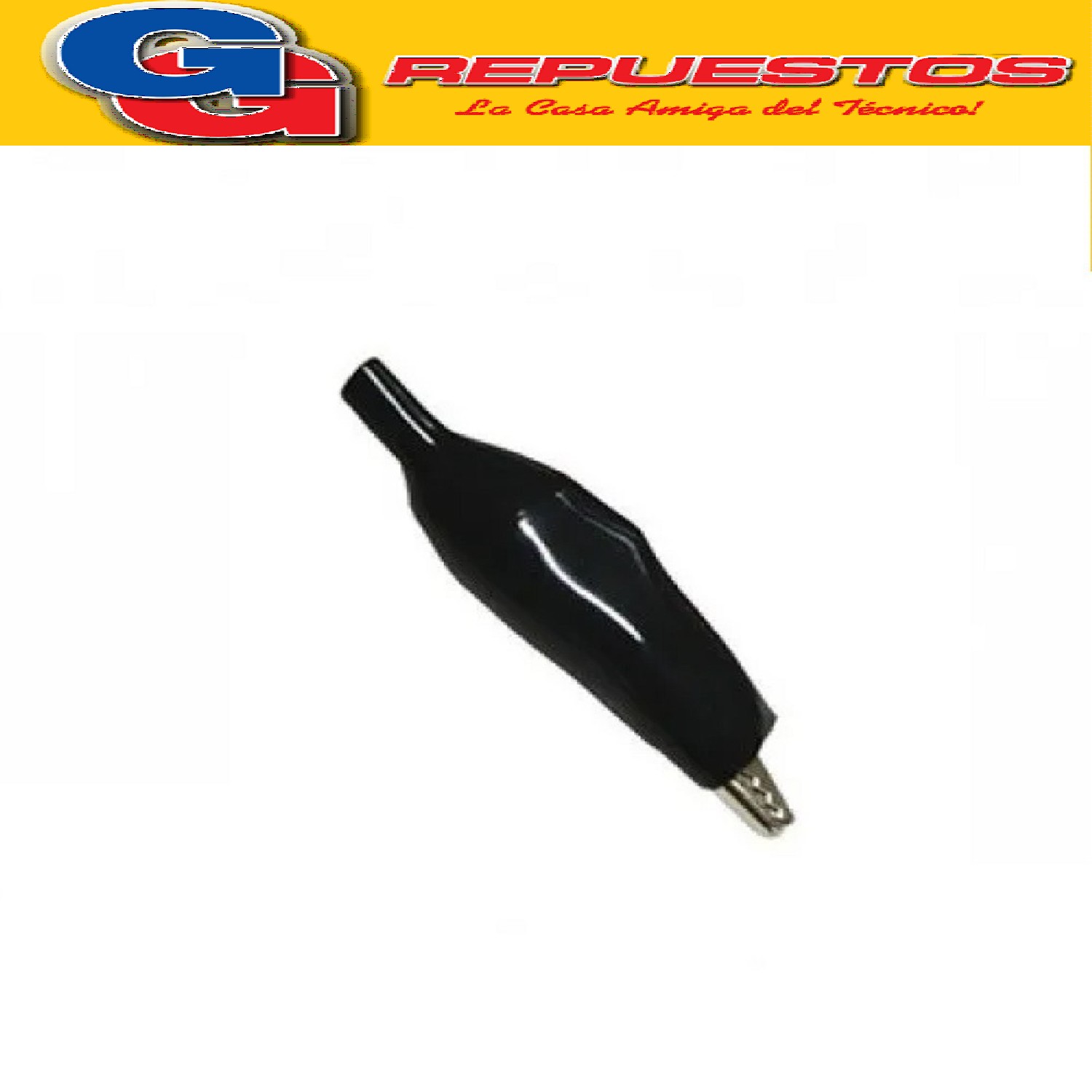 PINZA FICHA COCODRILO 46MM NEGRO
