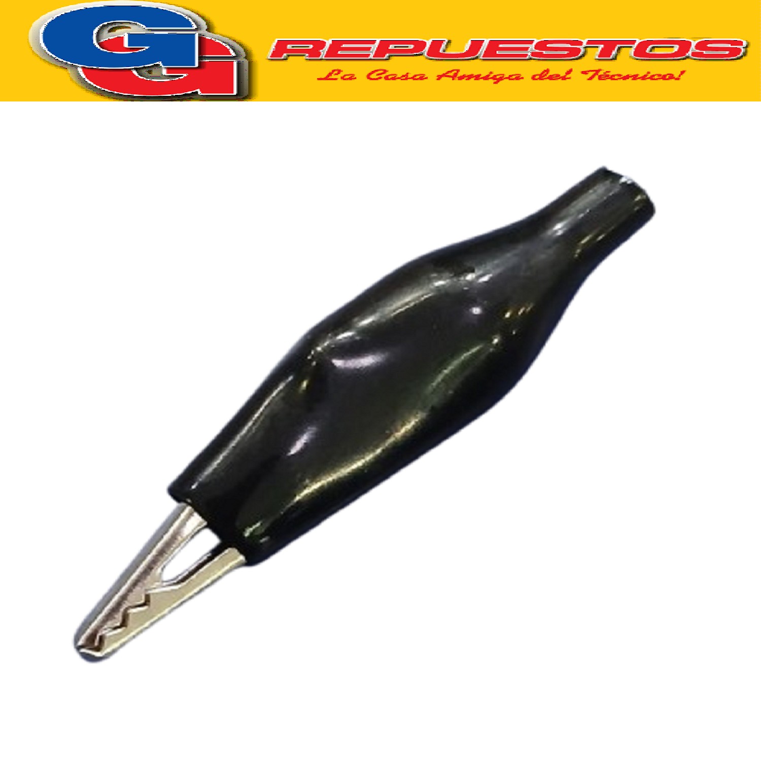 PINZA FICHA COCODRILO 46MM NEGRO