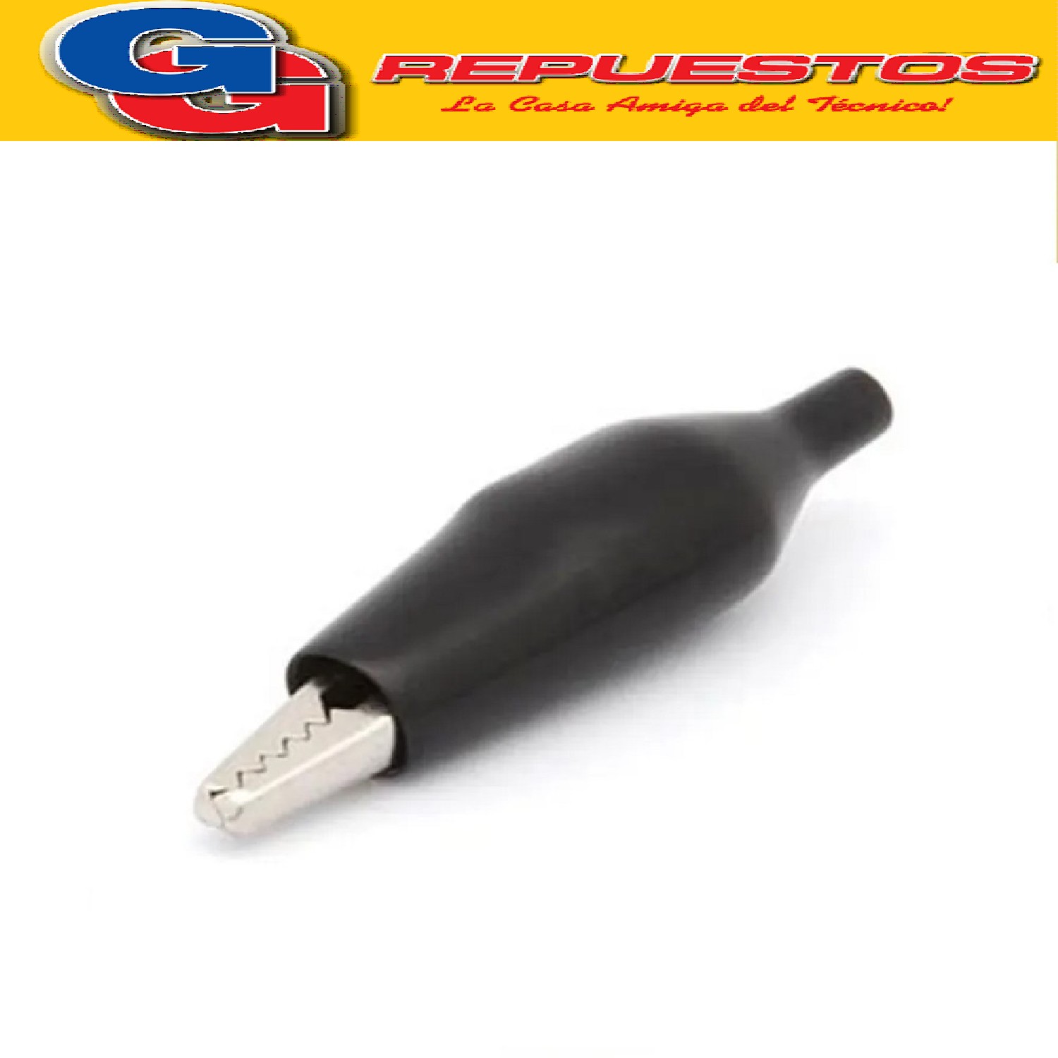 PINZA FICHA COCODRILO 46MM NEGRO
