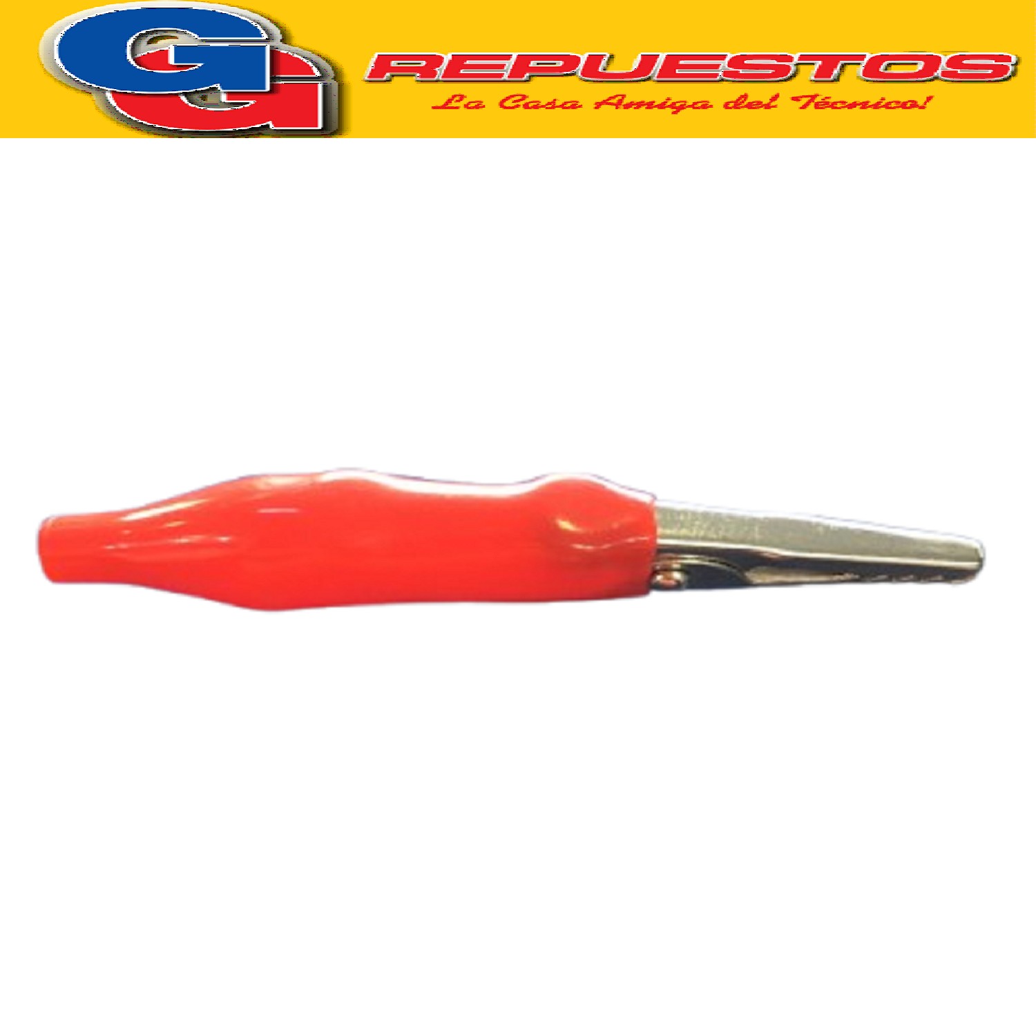 PINZA FICHA COCODRILO 46MM ROJO