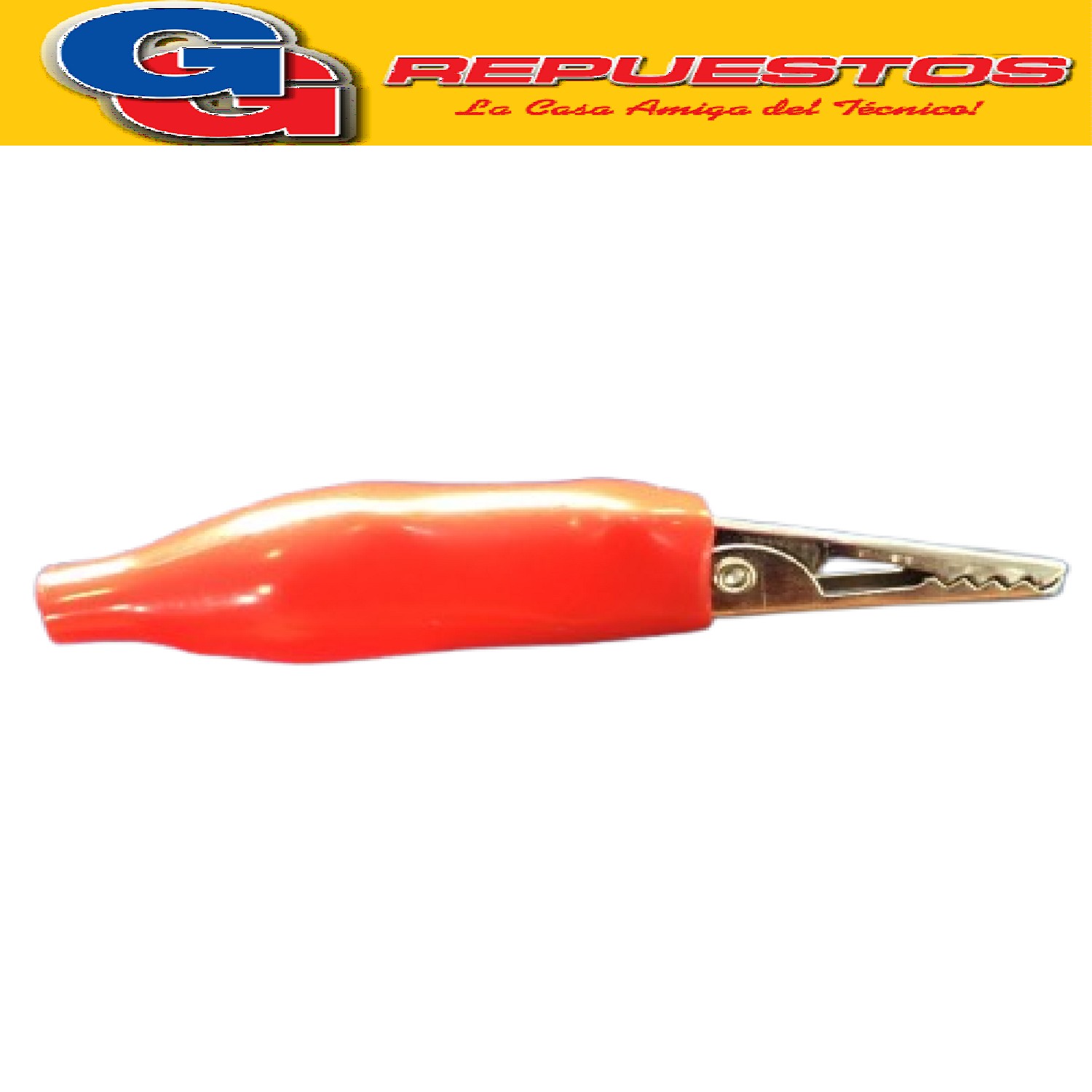 PINZA FICHA COCODRILO 46MM ROJO