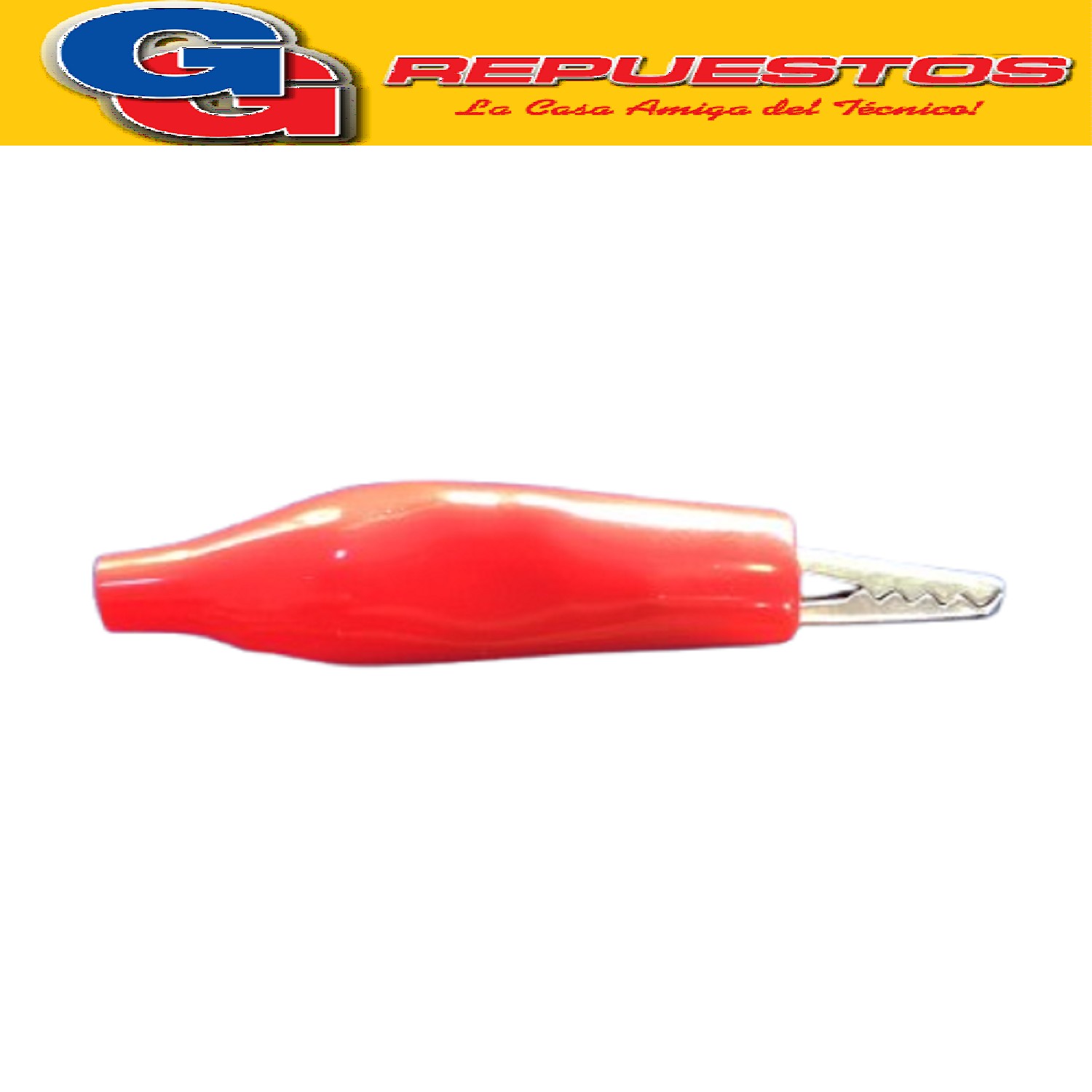 PINZA FICHA COCODRILO 46MM ROJO