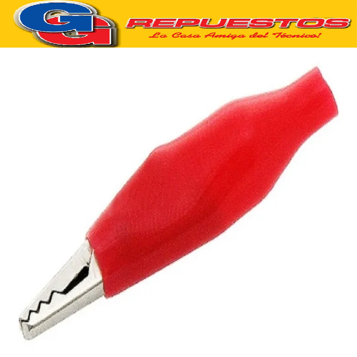 PINZA FICHA COCODRILO 46MM ROJO