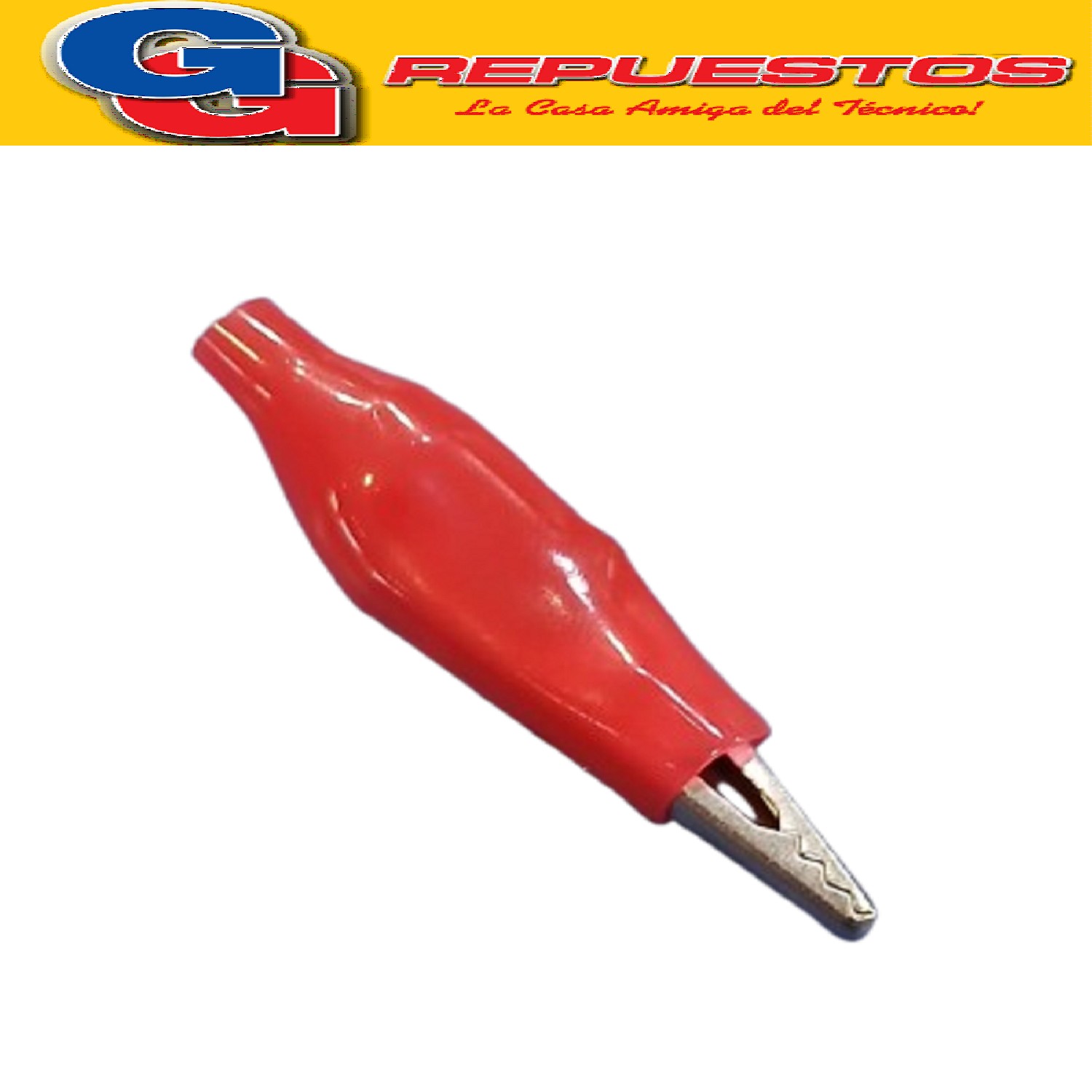 PINZA FICHA COCODRILO 50MM ROJO