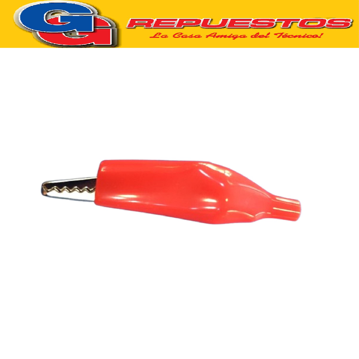 PINZA FICHA COCODRILO 50MM ROJO
