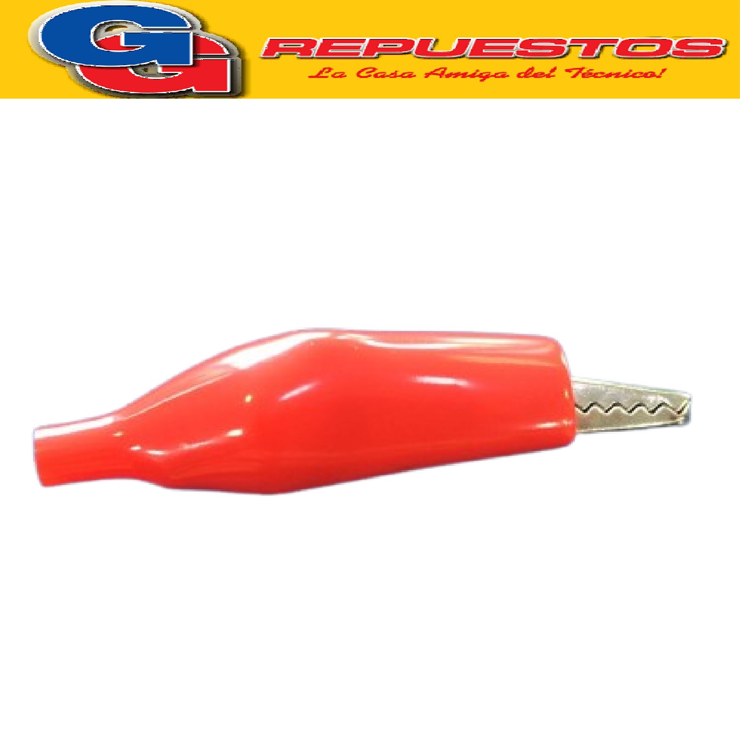 PINZA FICHA COCODRILO 50MM ROJO